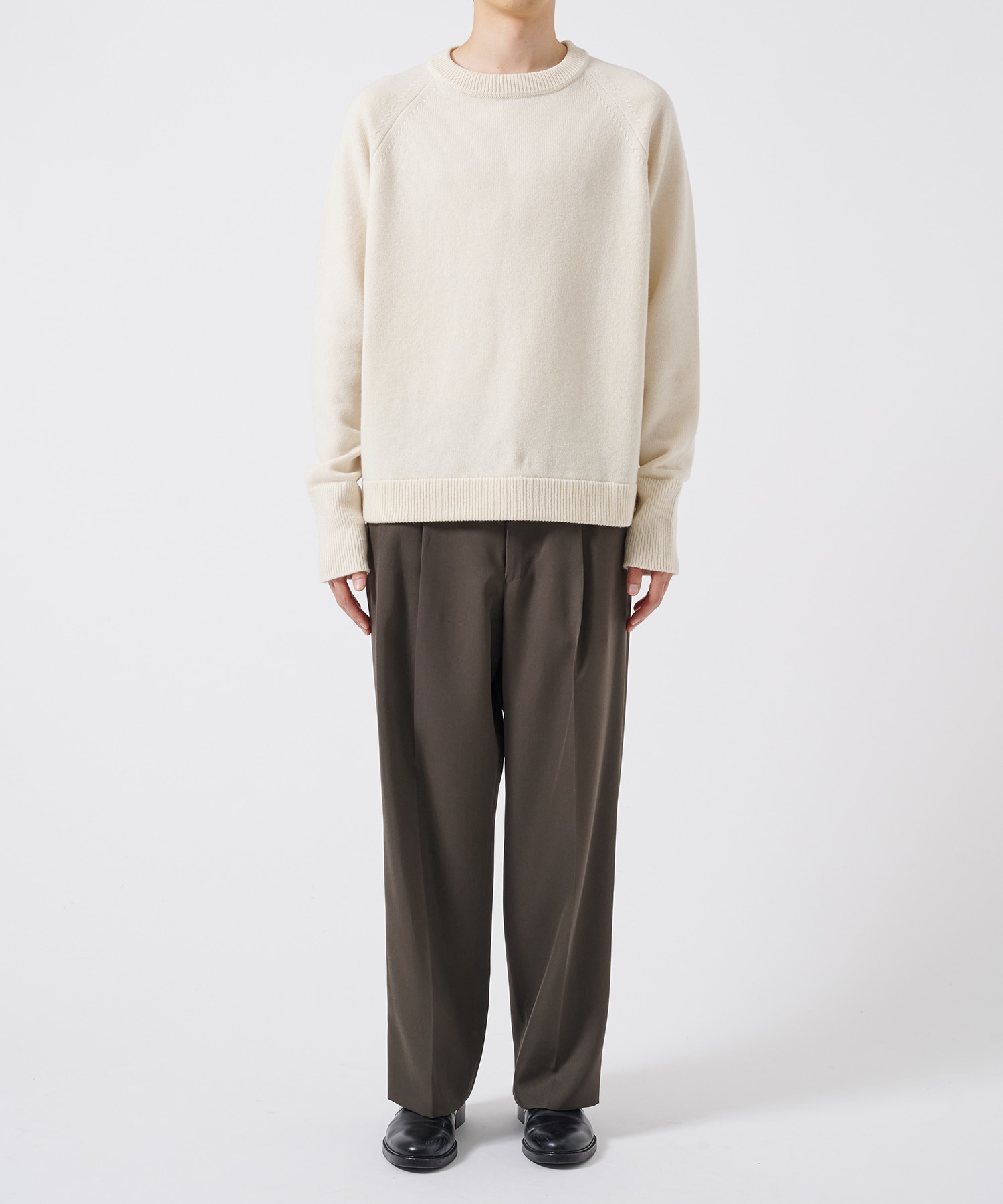 RERACS RAGLAN CREW NECK PULLOVER KNIT THE RERACS