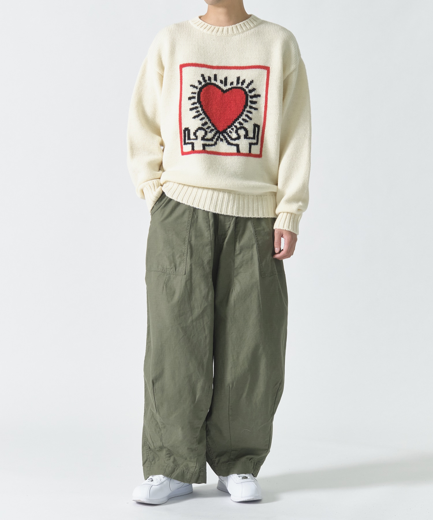 KEITH HARING / CREW NECK SWEATER ( TYPE-1 ) WACKO MARIA