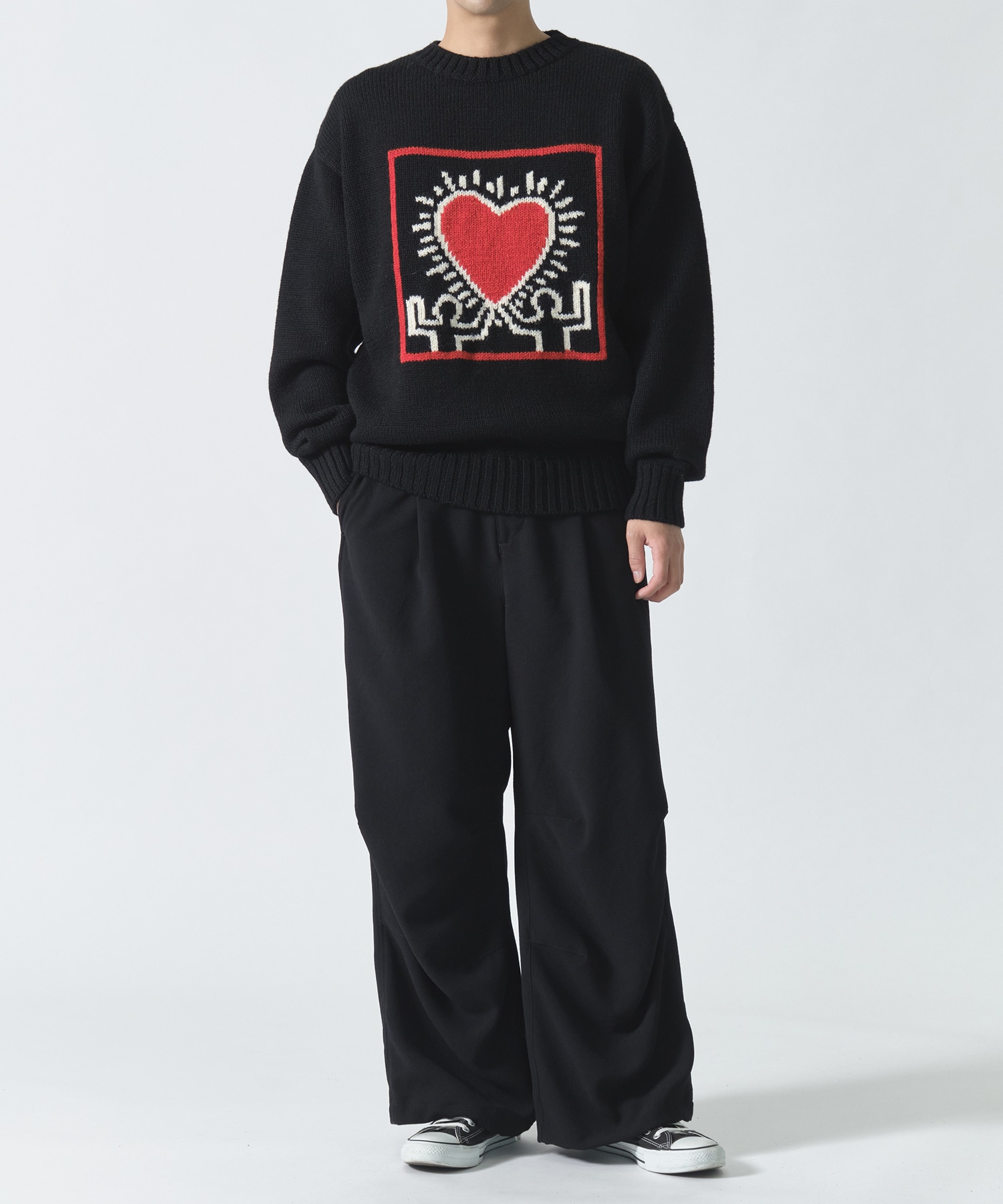 KEITH HARING / CREW NECK SWEATER ( TYPE-1 ) WACKO MARIA