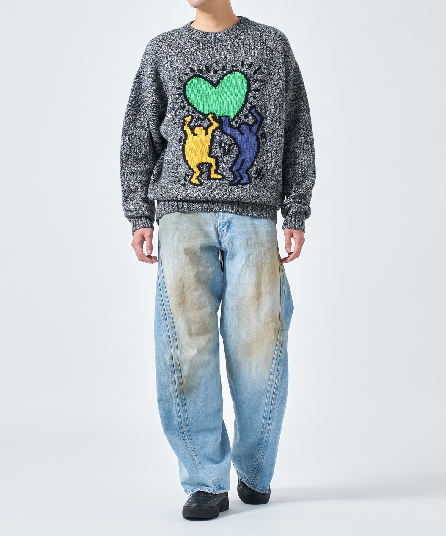 KEITH HARING / CREW NECK SWEATER ( TYPE-2 ) WACKO MARIA