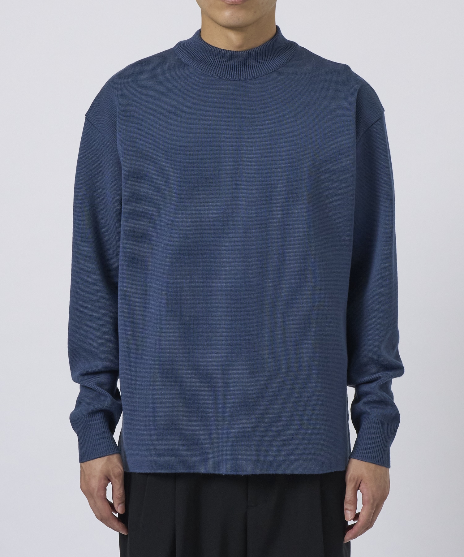 WOOL MILANO RIB MOCK NECK KNIT STUDIOUS