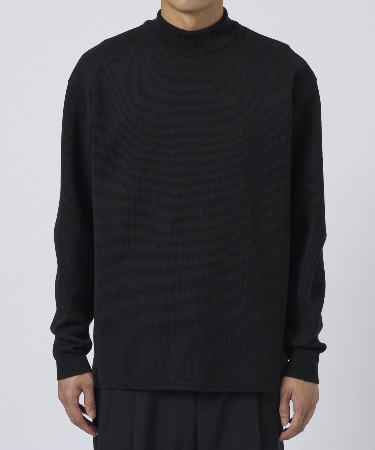 WOOL MILANO RIB MOCK NECK KNIT STUDIOUS