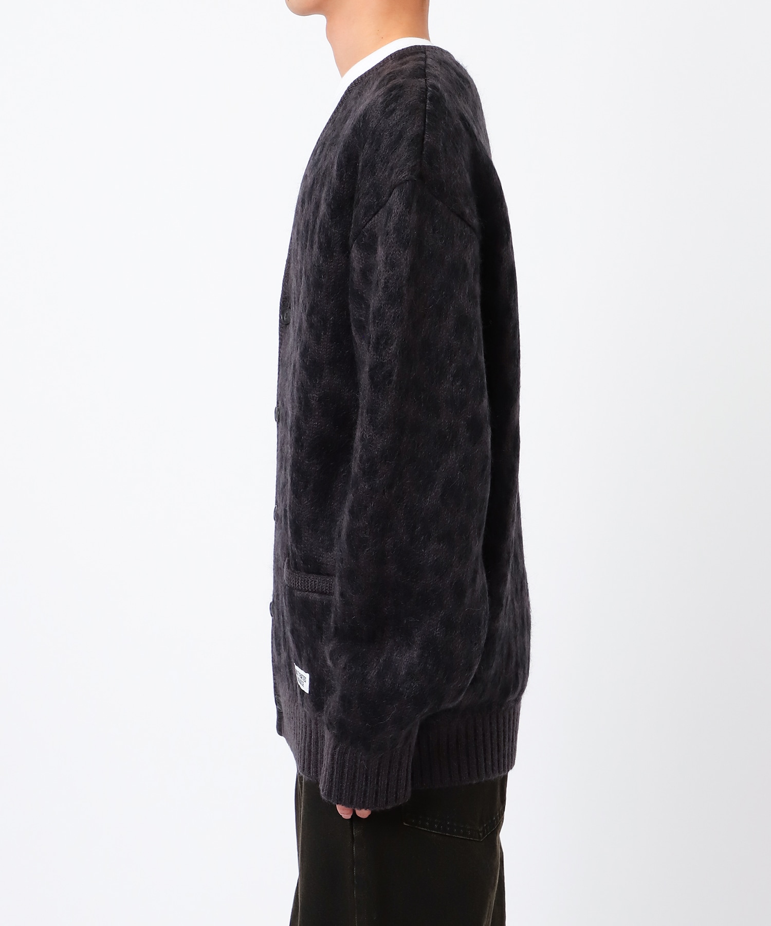 LEOPARD HEAVY MOHAIR CARDIGAN WACKO MARIA