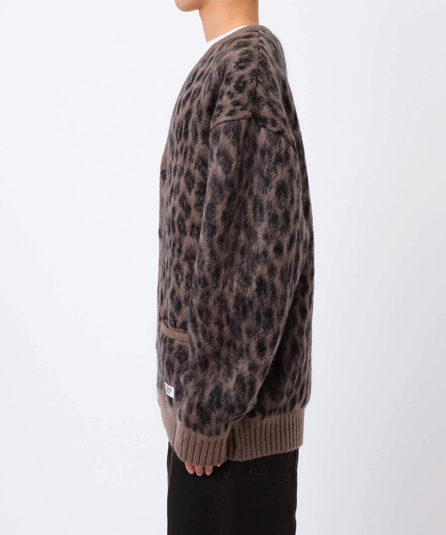 LEOPARD HEAVY MOHAIR CARDIGAN WACKO MARIA