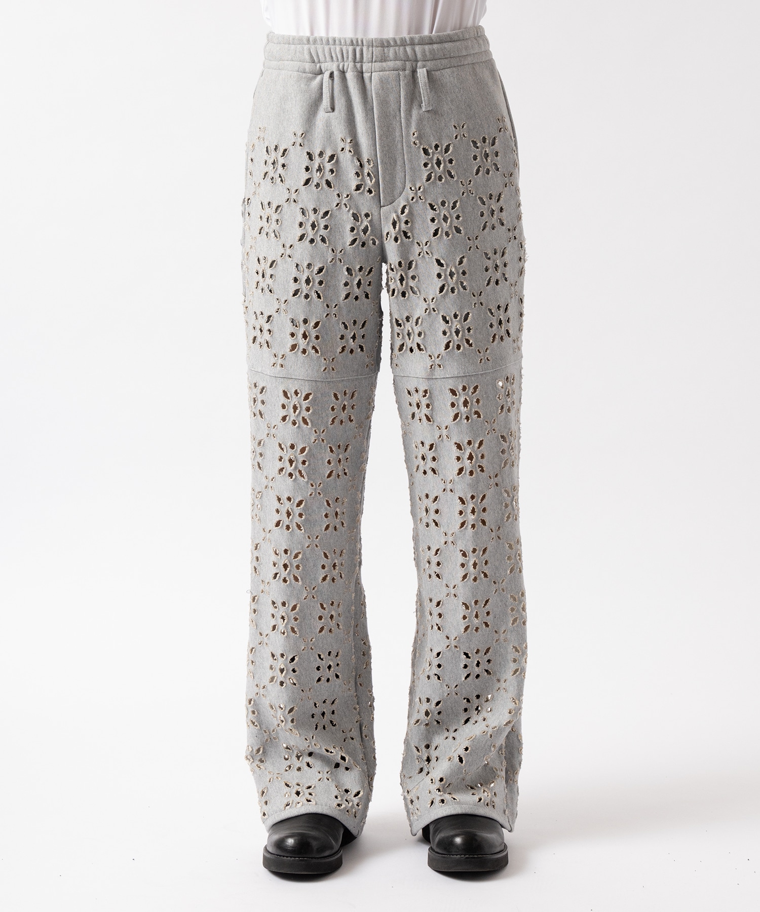 FLOWER HOLE SWEAT PANTS MASU