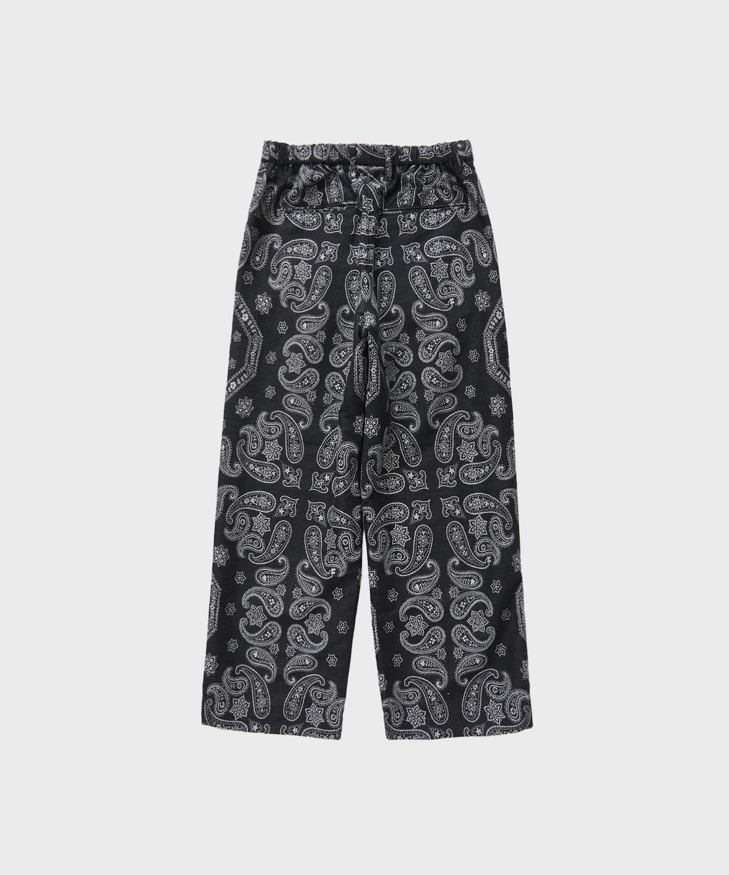 Wide utility trouser -Bandana Jacquard superNova.