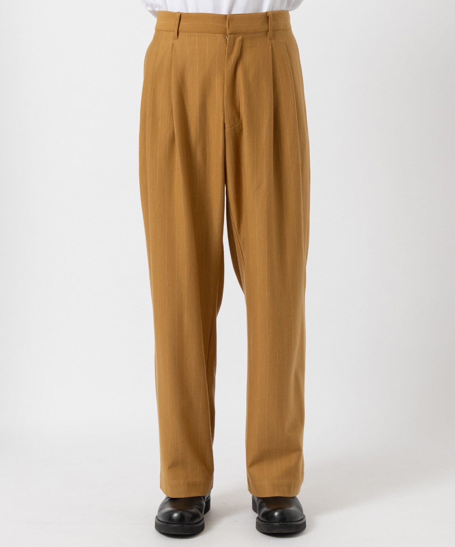 36G Wool Stripe Easy Trousers KANEMASA PHIL.