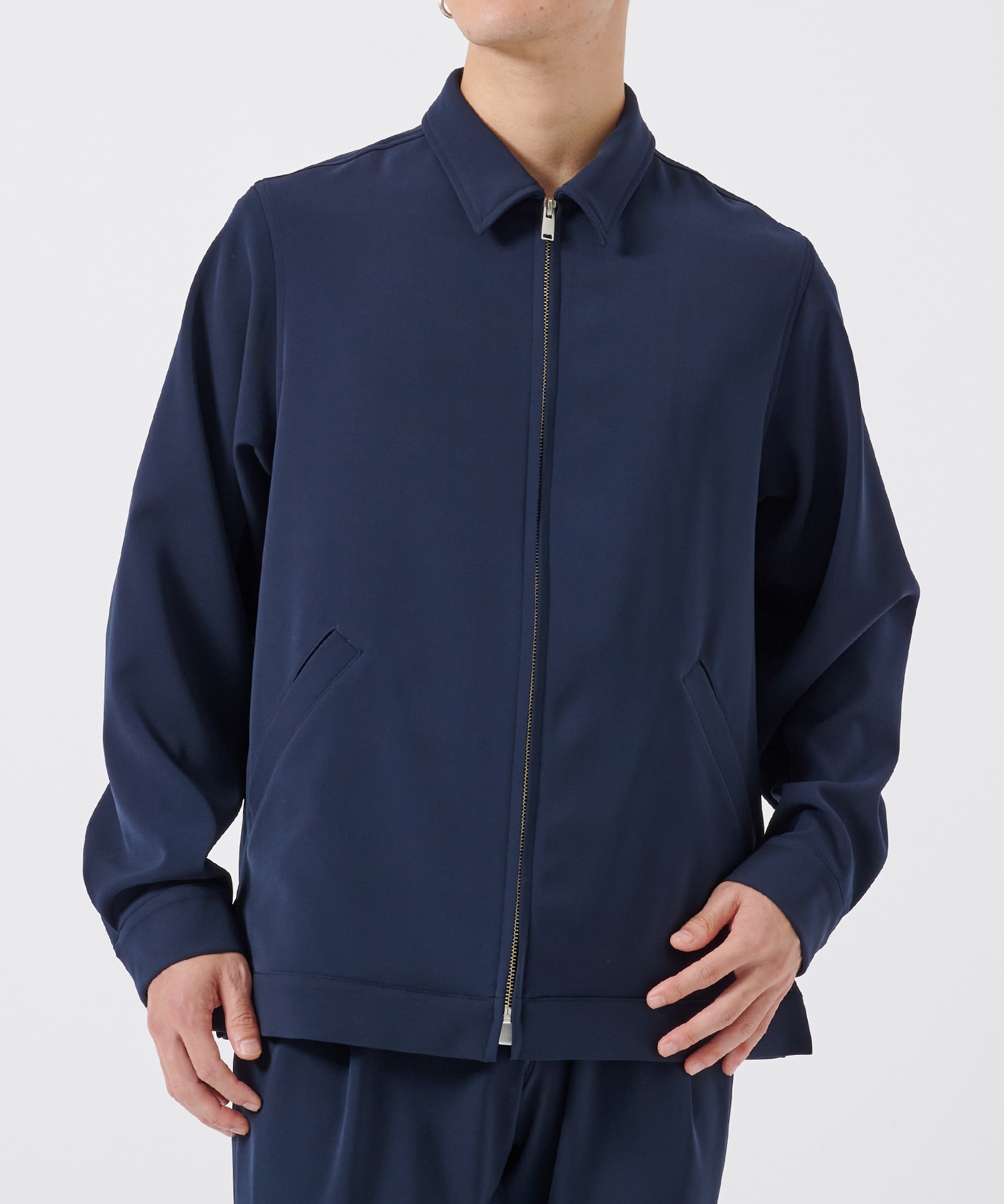 DOUBLE CLOTH ZIP BLOUSON STUDIOUS