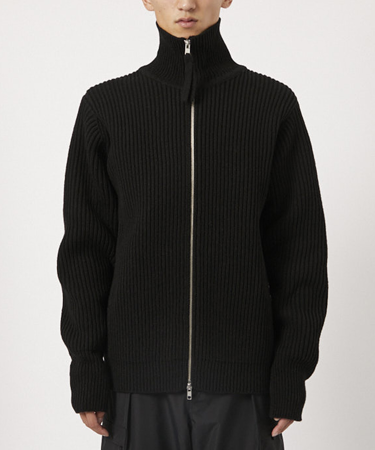 FISHERMANS KNIT ZIP-UP JACKET D-VEC