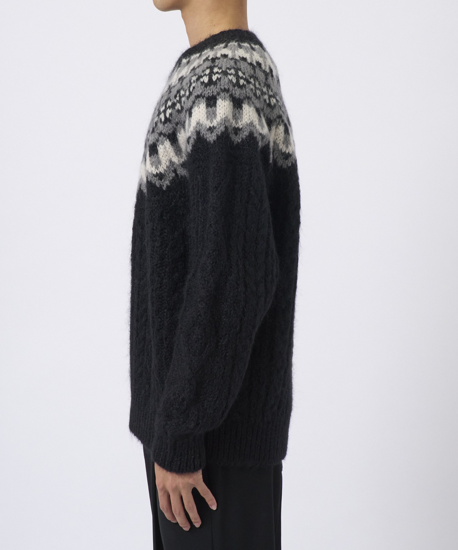 MOHAIR NORDIC CREW NECK BATONER