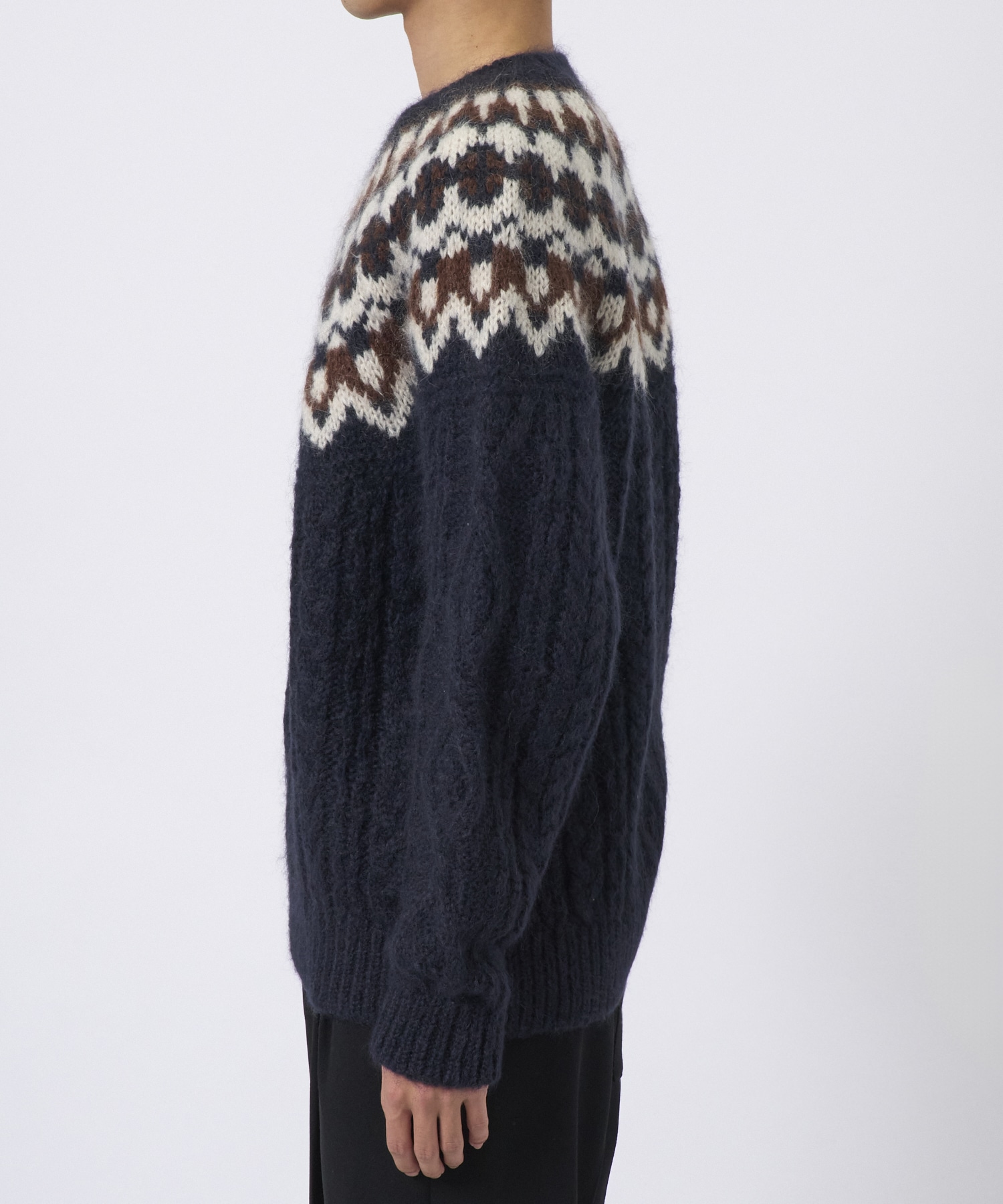 MOHAIR NORDIC CREW NECK BATONER