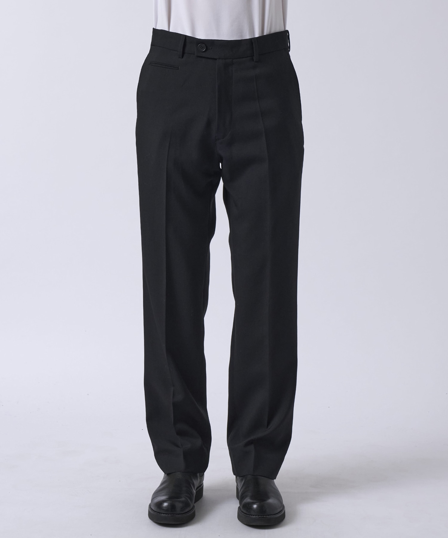 Water-repellent Wool Straight Trousers MATSUFUJI