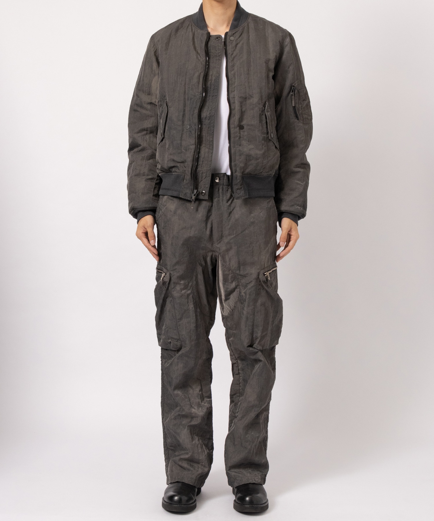 GARMENT DYED NYLON  CARGO TROUSERS NULABEL CM1YOK42