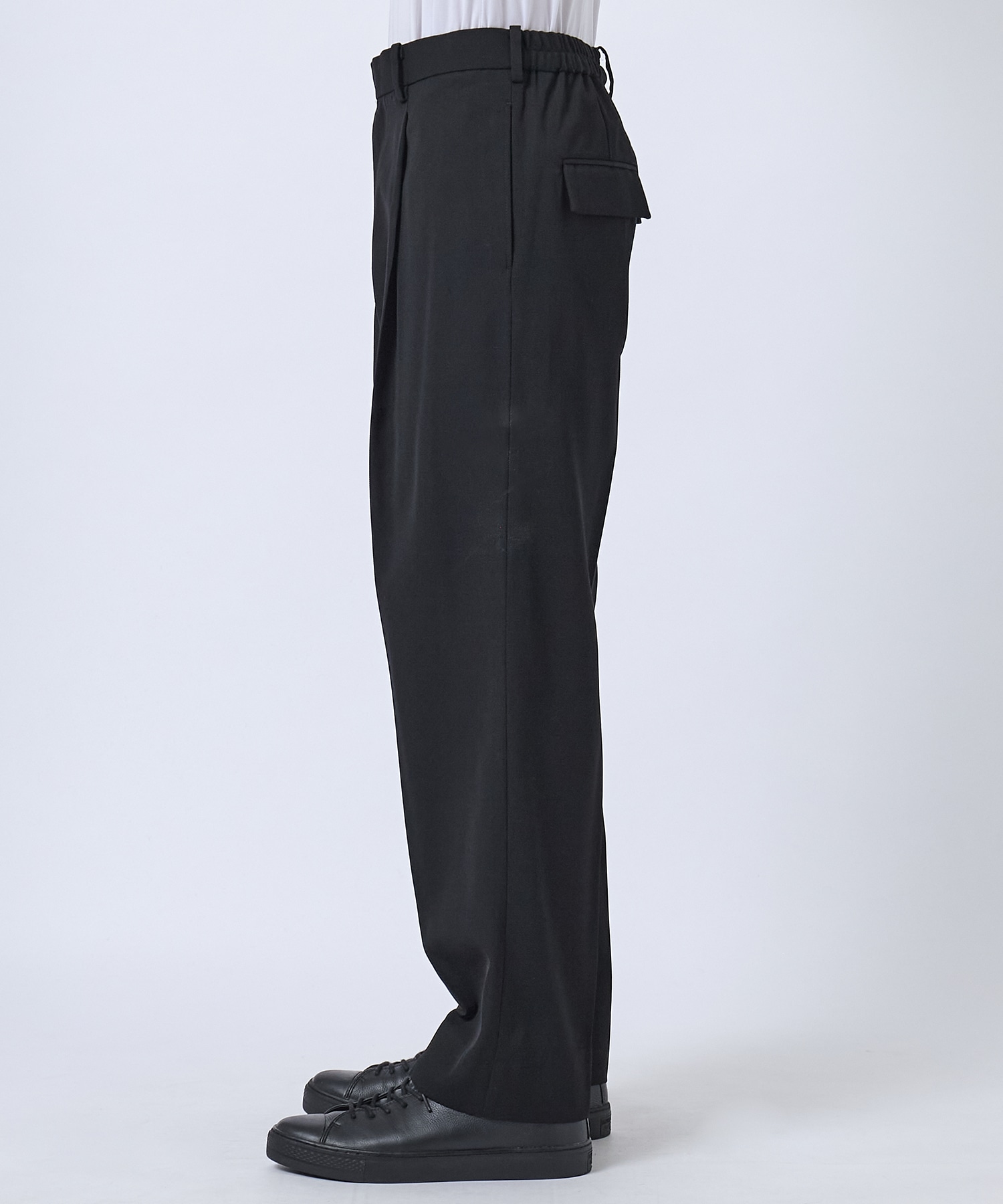 VISCOSE WOOL WIDE SLACKS STUDIOUS