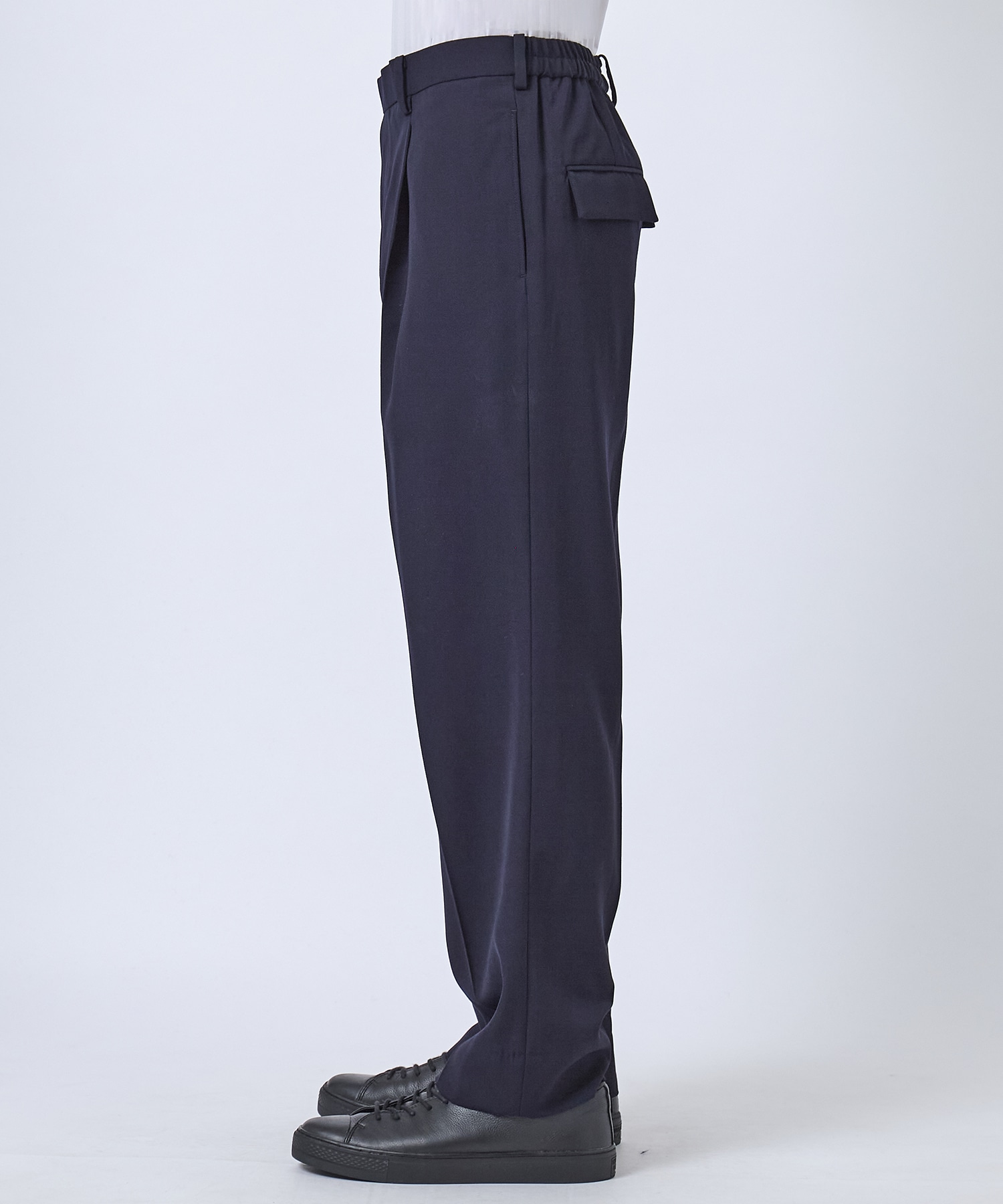 VISCOSE WOOL WIDE SLACKS STUDIOUS