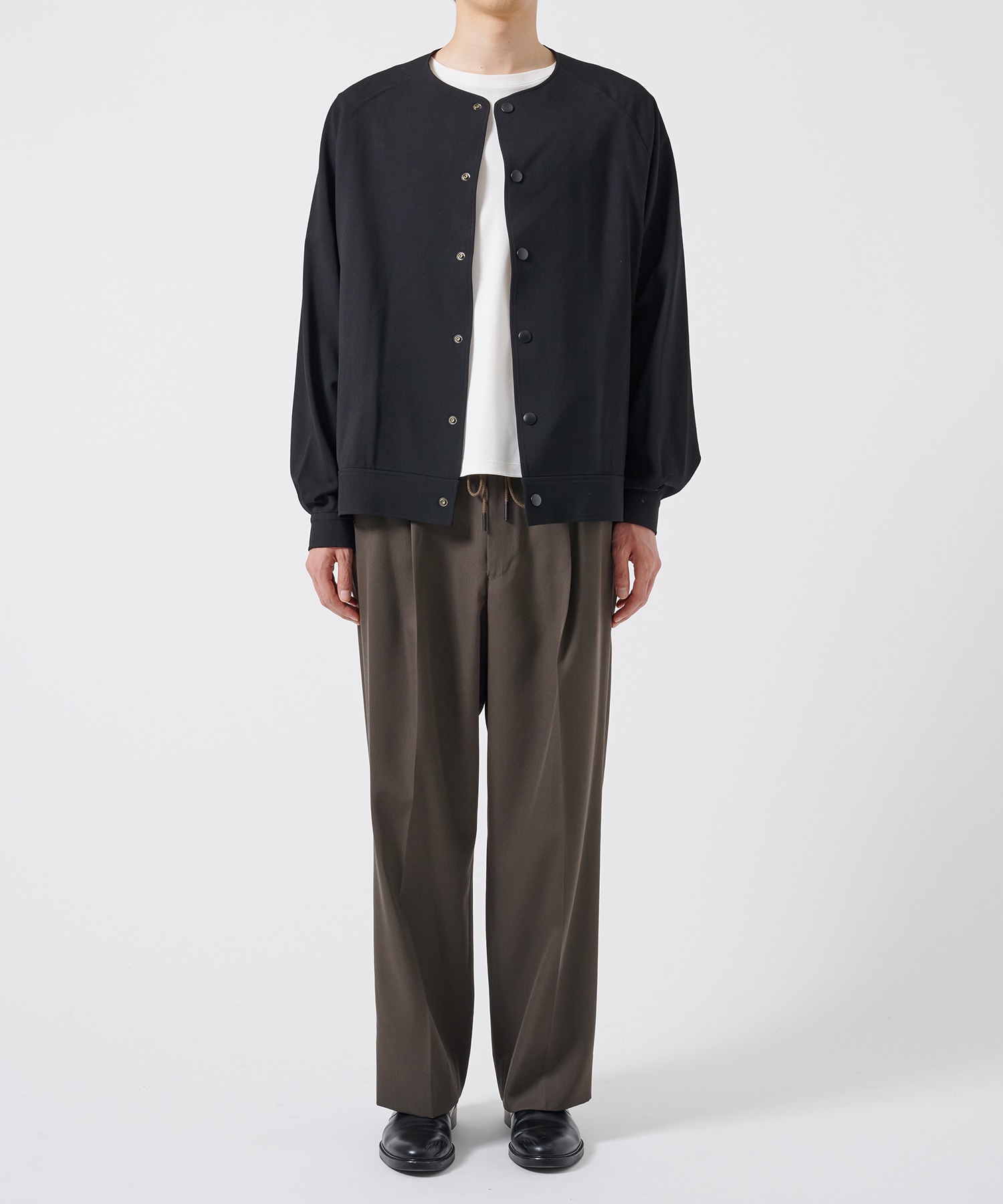 RERACS COLLARLESS RAGLAN BLOUSON