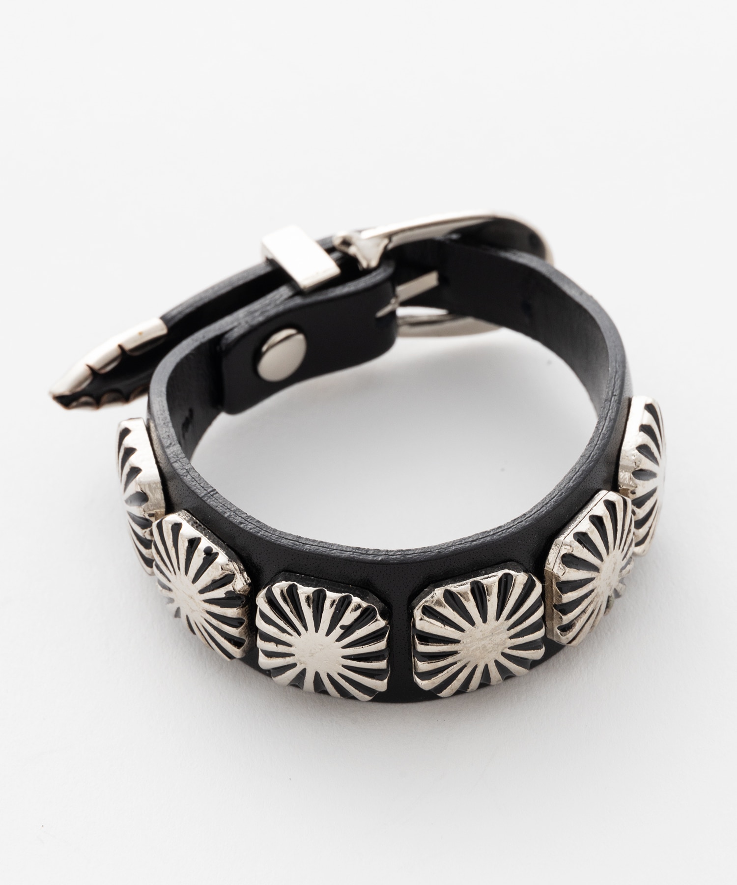 Concho leather bangle TOGA VIRILIS