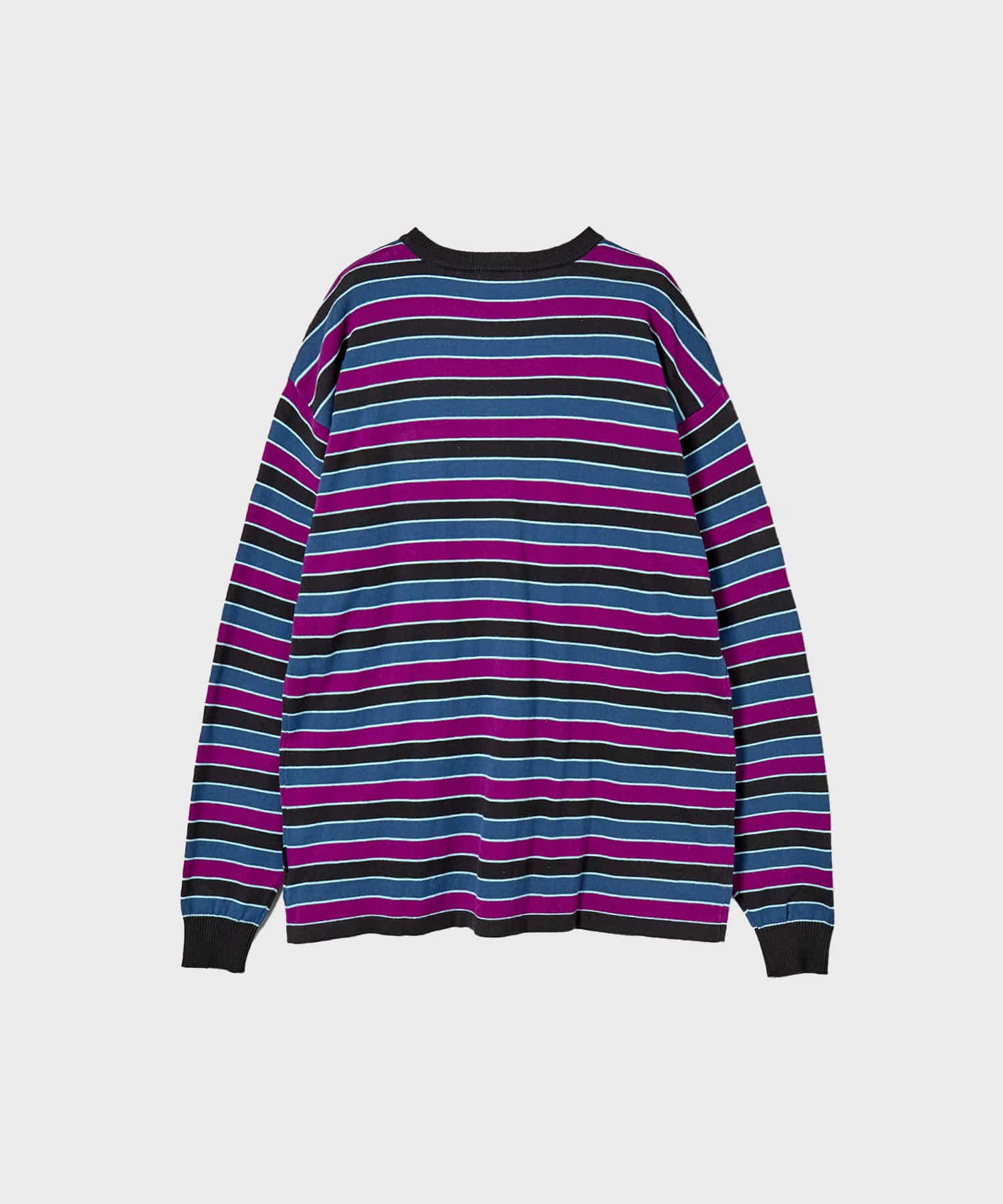 23AW-FS-30 STRIPE LS COTTON SWEATER F-LAGSTUF-F