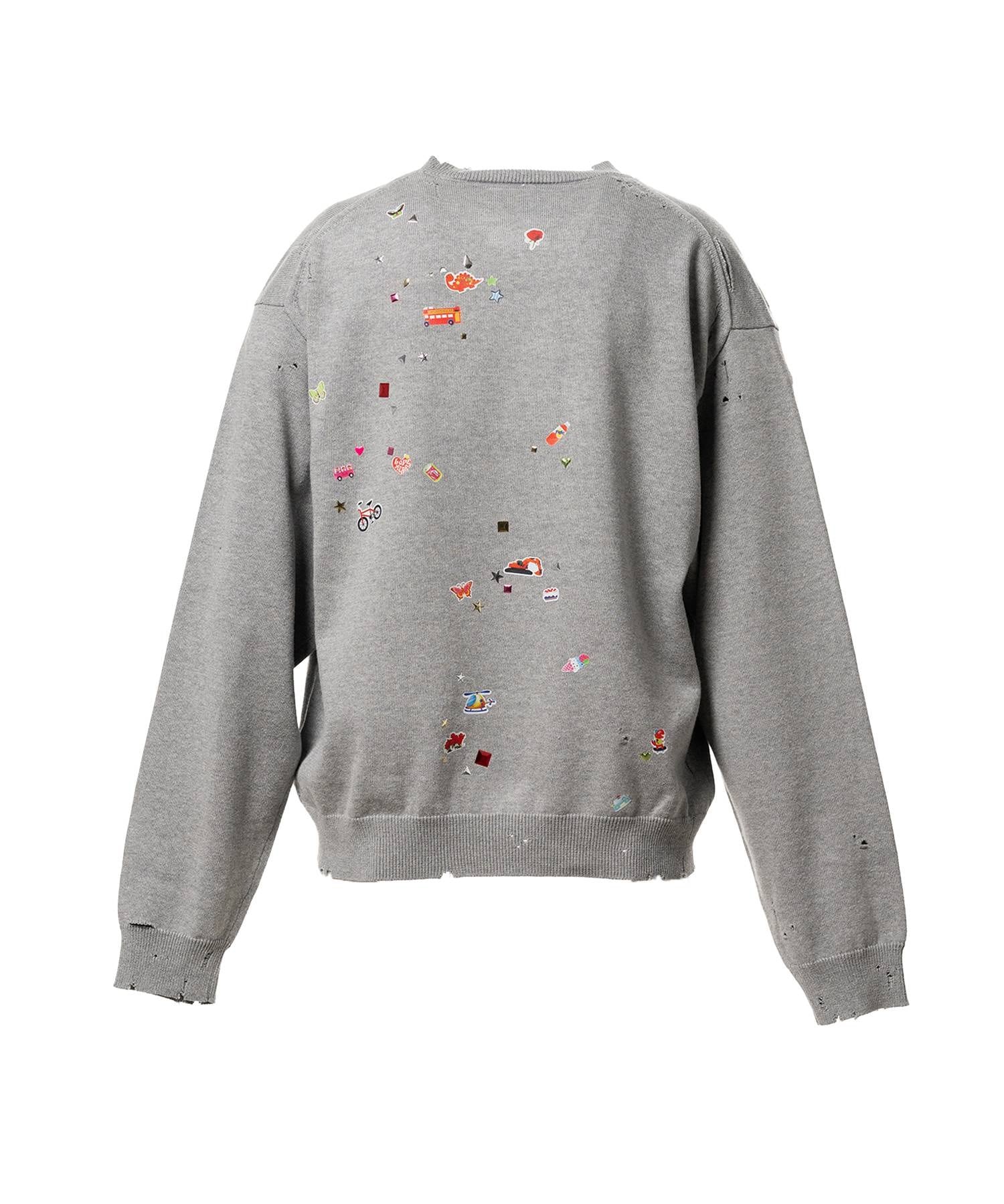 KIDS STICKER KNIT PULLOVER Maison MIHARA YASUHIRO