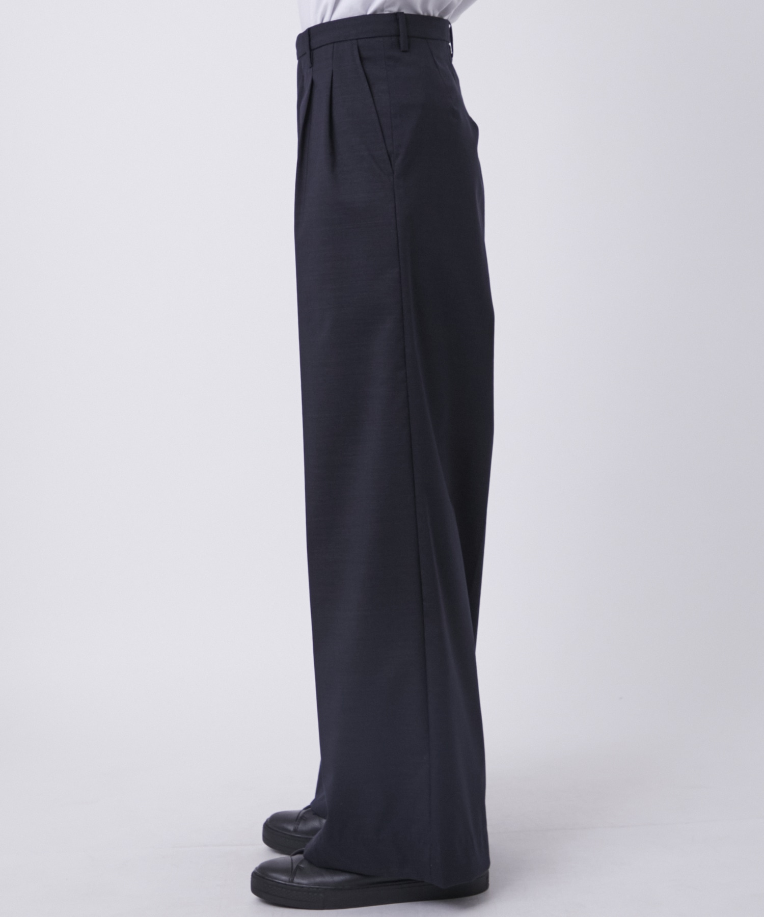 DOUBLE TUCK WIDE TROUSERS MASU