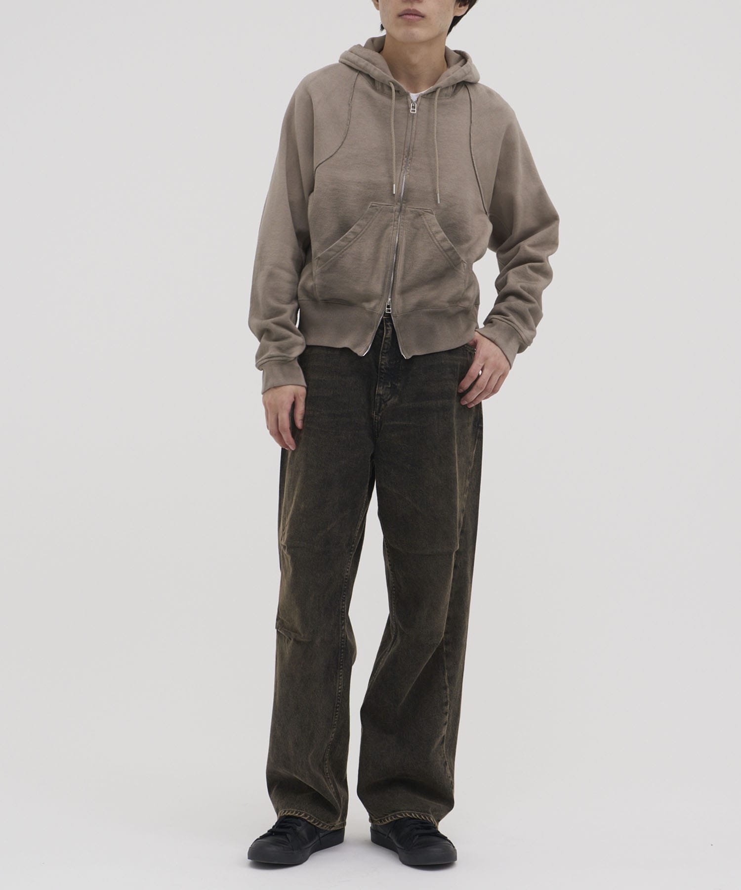 DRAPE OVER DENIM PANTS JieDa