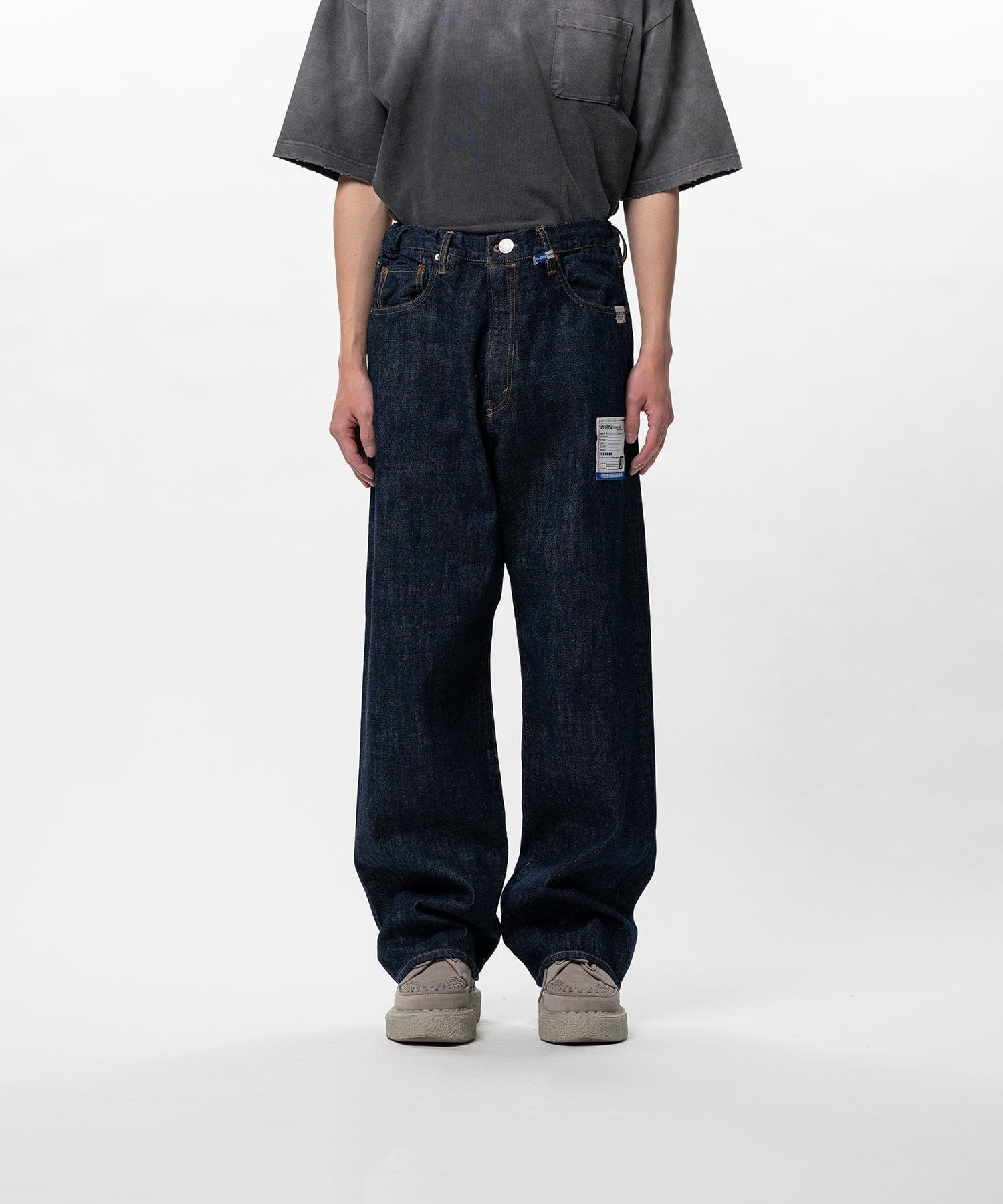 ONE WASHED SELVAGE DENIM STRAIGHT PANTS in・stru(men-tal)