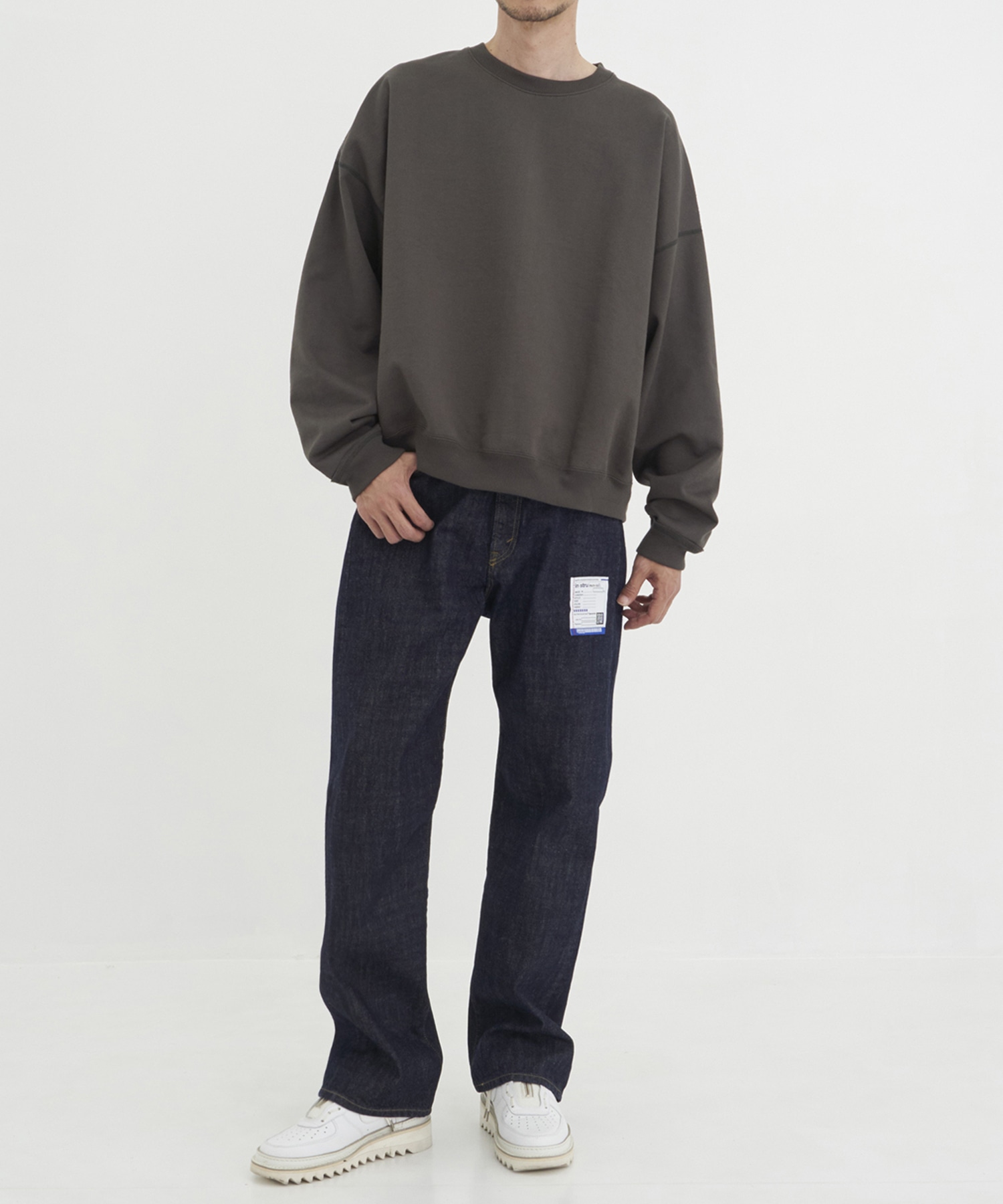 ONE WASHED SELVAGE DENIM STRAIGHT PANTS in・stru(men-tal)