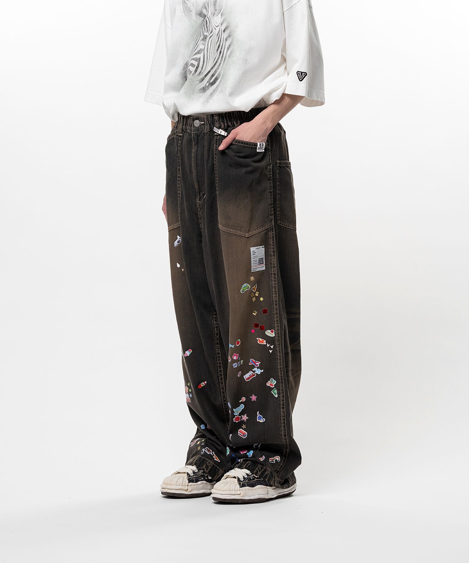 BAKER JEANS w STICKER Maison MIHARA YASUHIRO