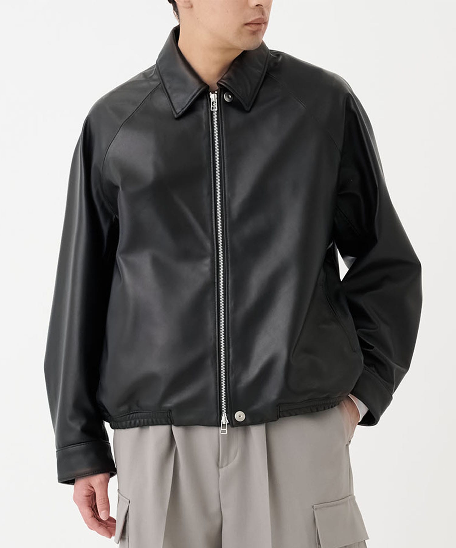 LAMB LEATHER BLOUSON			 STUDIOUS