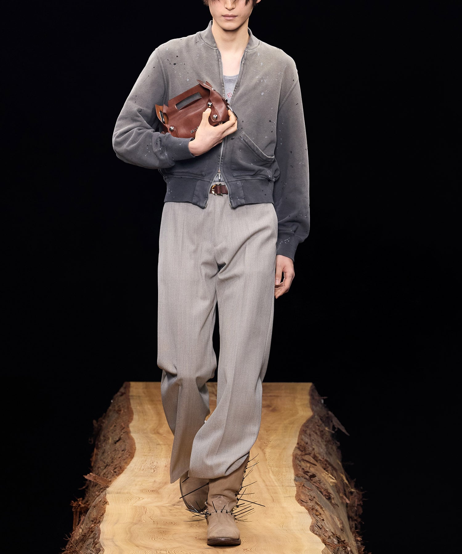 LEATHER CAKE BAG MASU