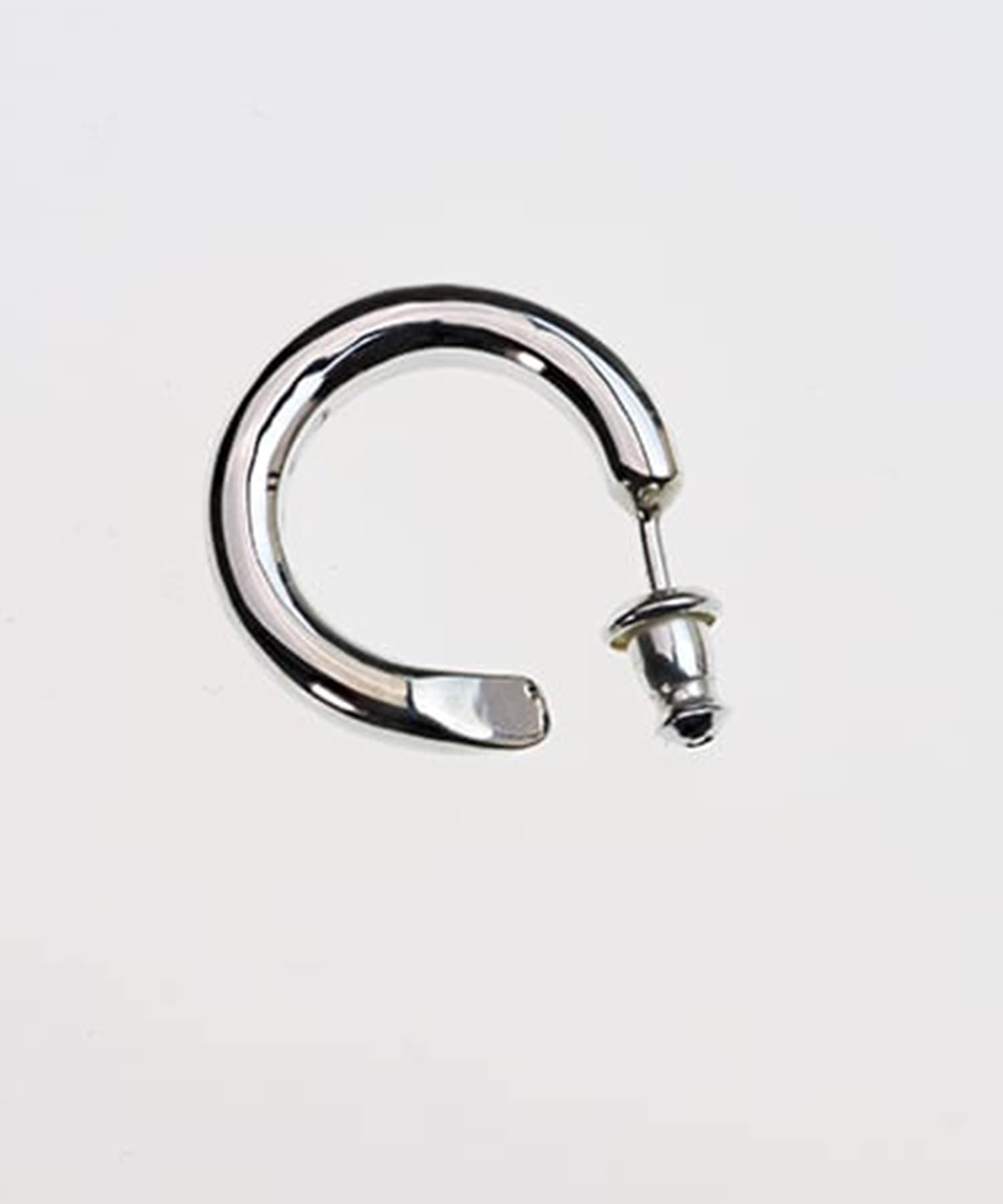 PI-002 Round earring (Small)　線径3.5mm (左耳用) WAKAN SILVER SMITH