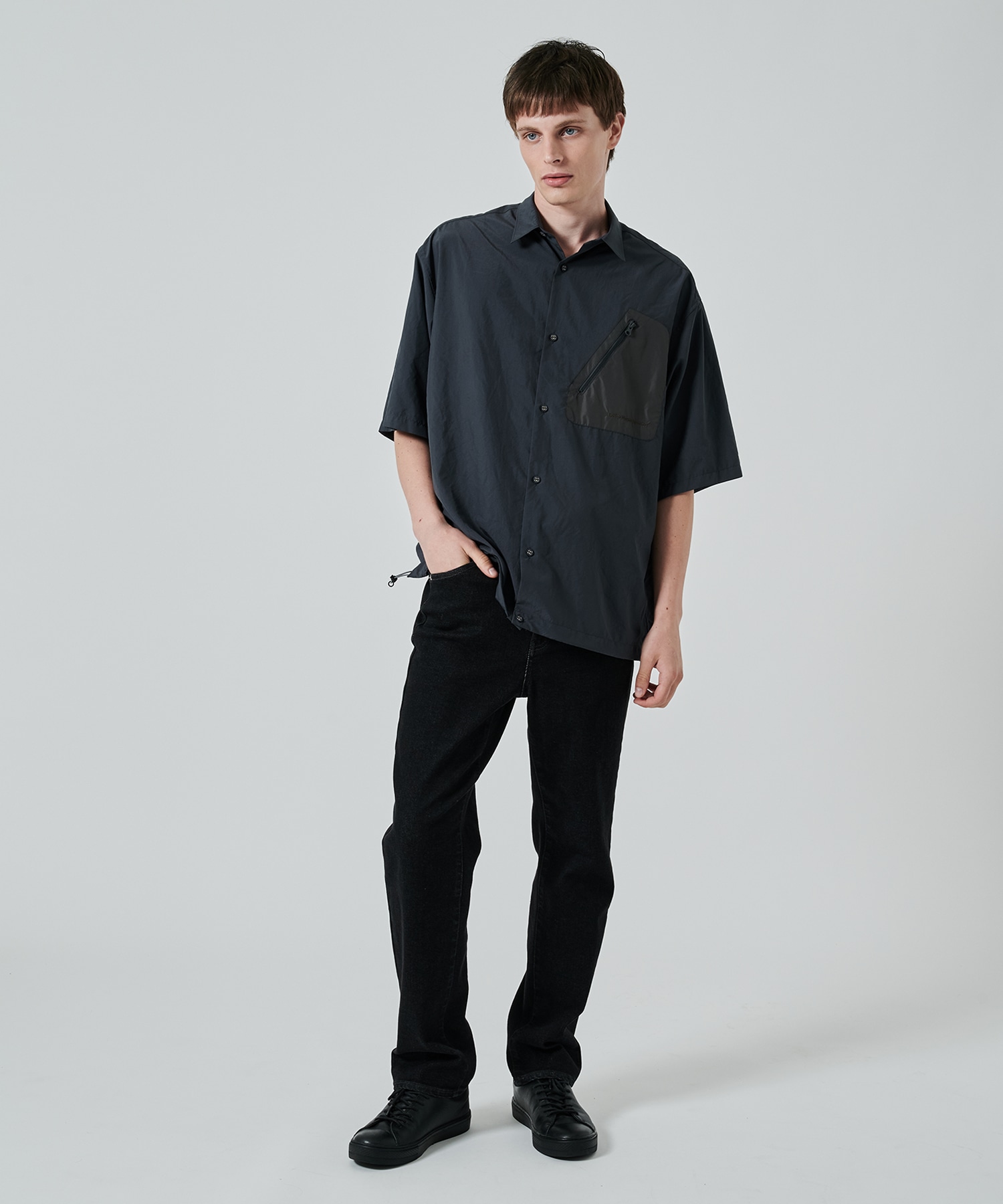 〈別注〉 DRAW CORD S/S POCKET SHIRTS White Mountaineering