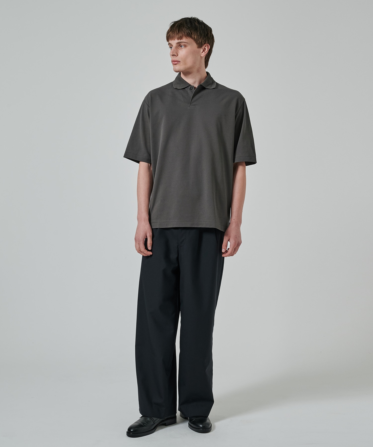 オーガニックコットン強燃ドライカノコ / ワンボタンポロS/S TEE MARKAWARE/marka