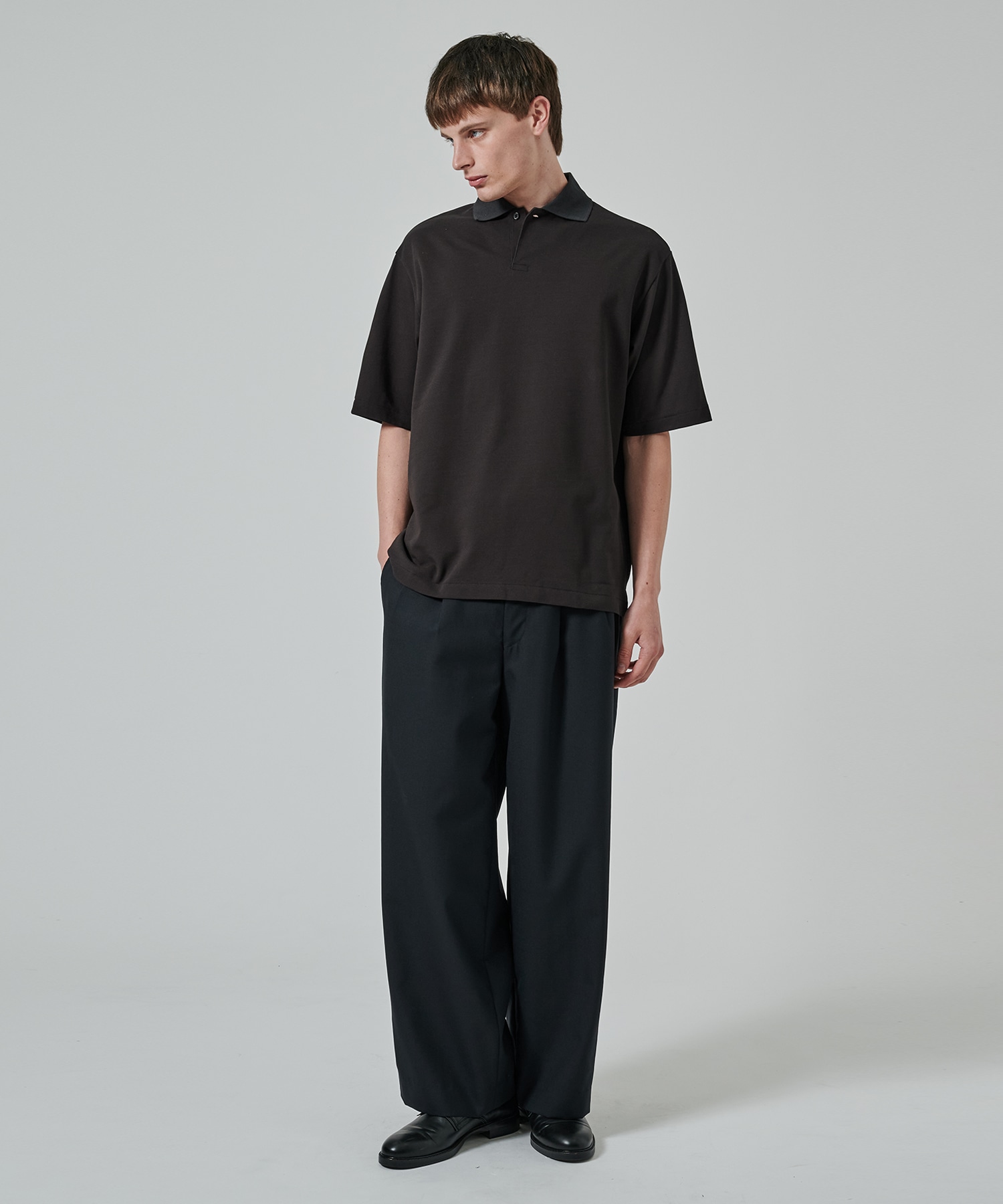 オーガニックコットン強燃ドライカノコ / ワンボタンポロS/S TEE MARKAWARE/marka