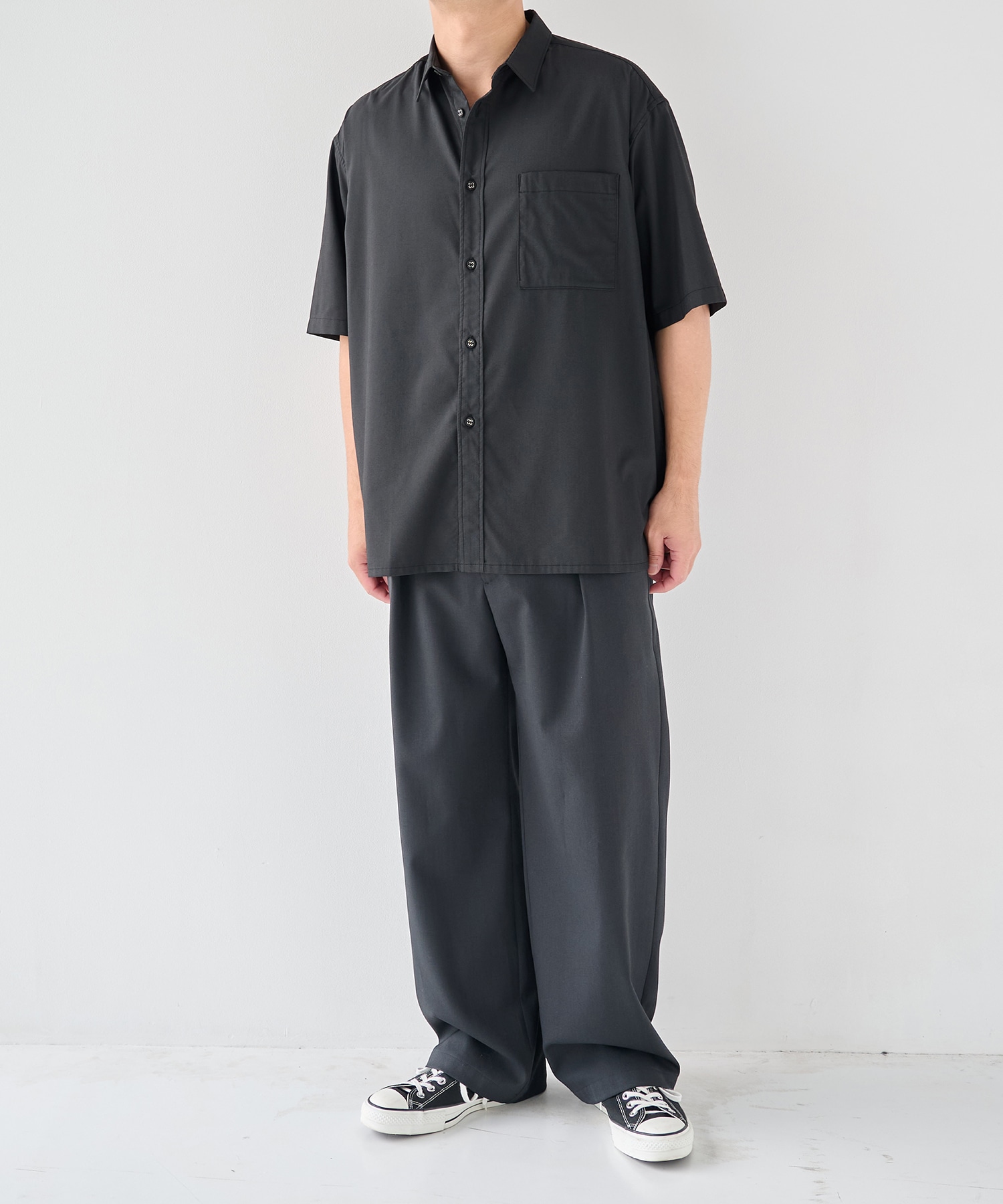別注 DRAW CORD S/S POCKET SHIRTS White Mountaineering