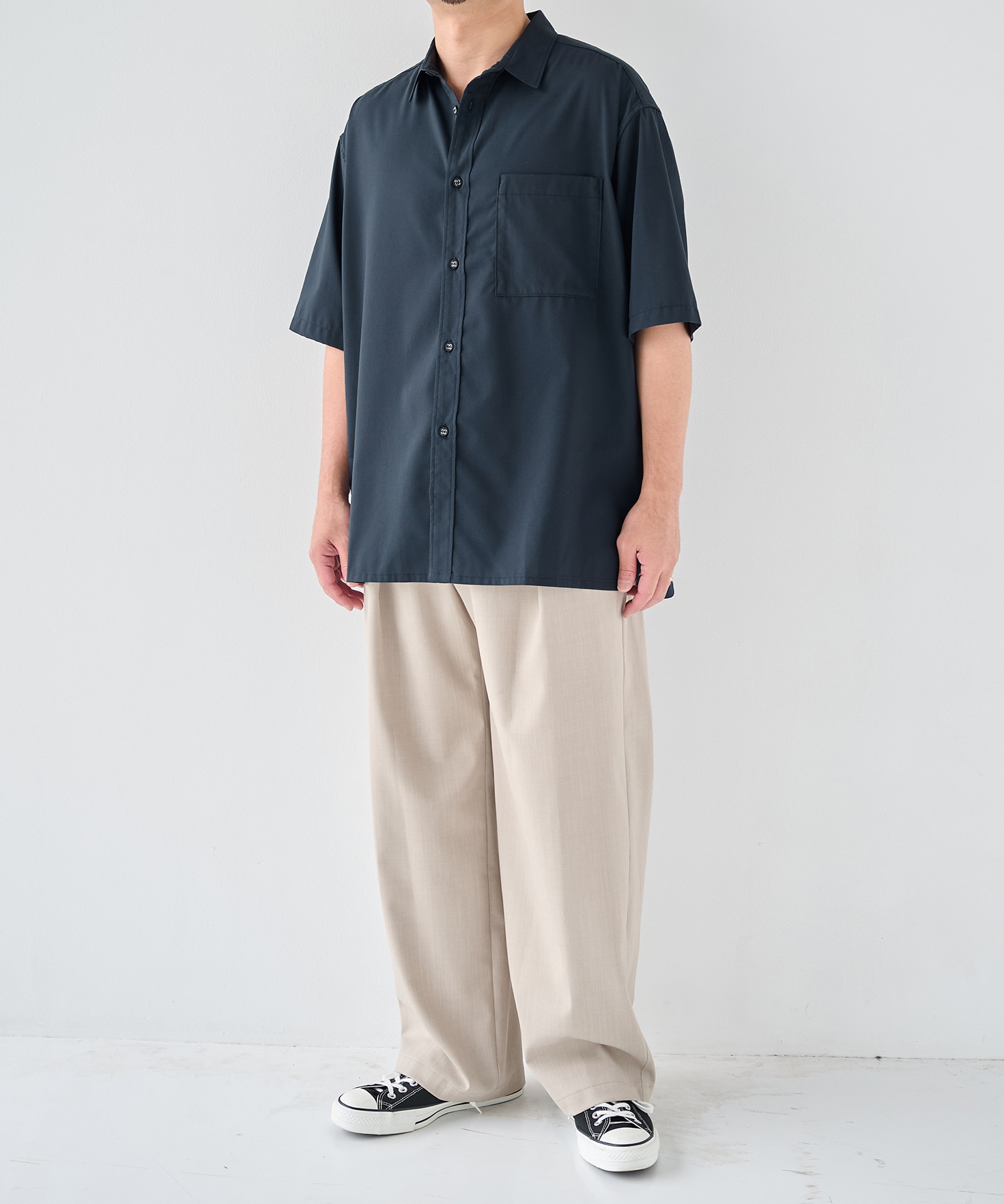 別注 DRAW CORD S/S POCKET SHIRTS White Mountaineering