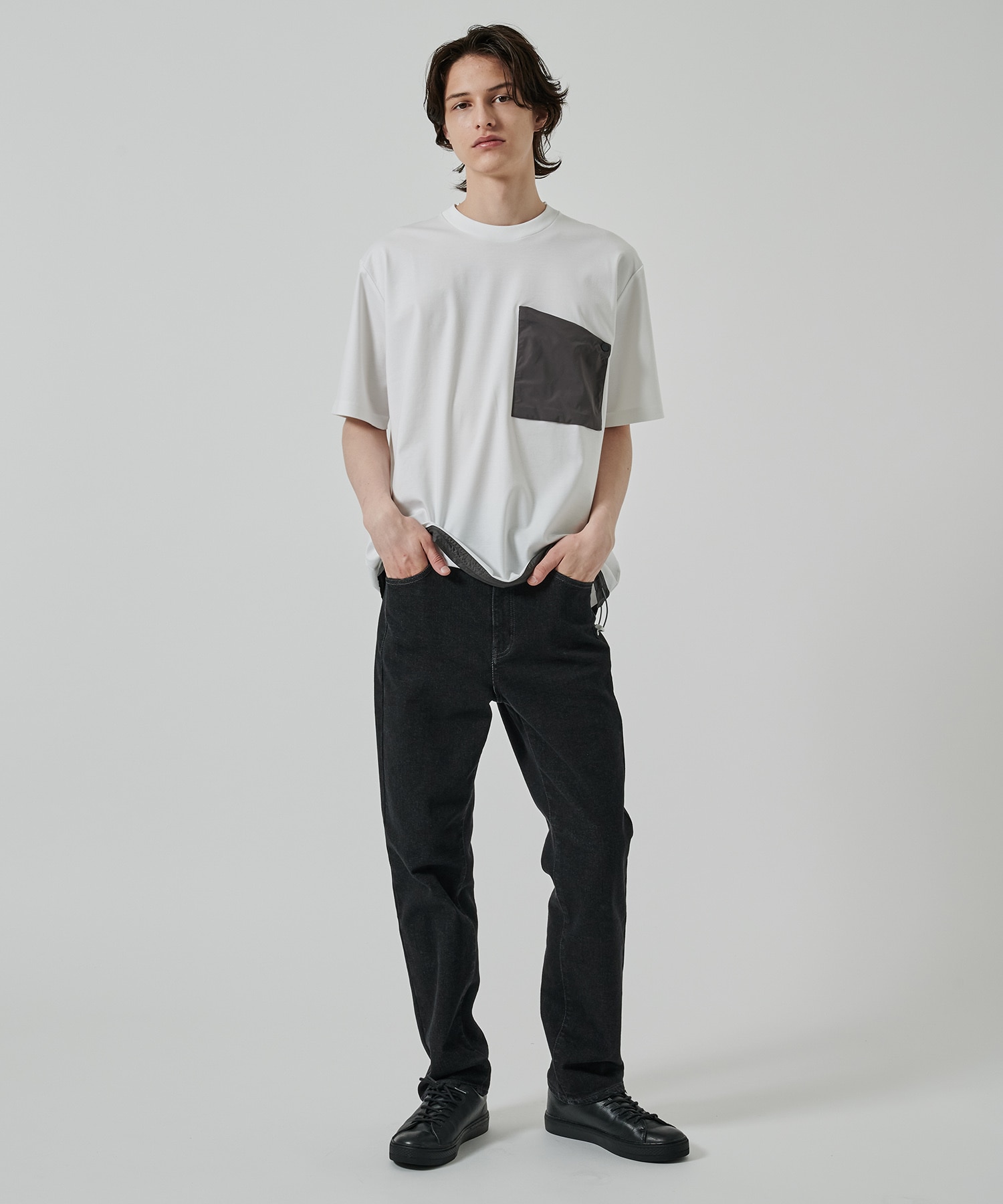 〈別注〉 DRAW CORD S/S POCKET TEE White Mountaineering