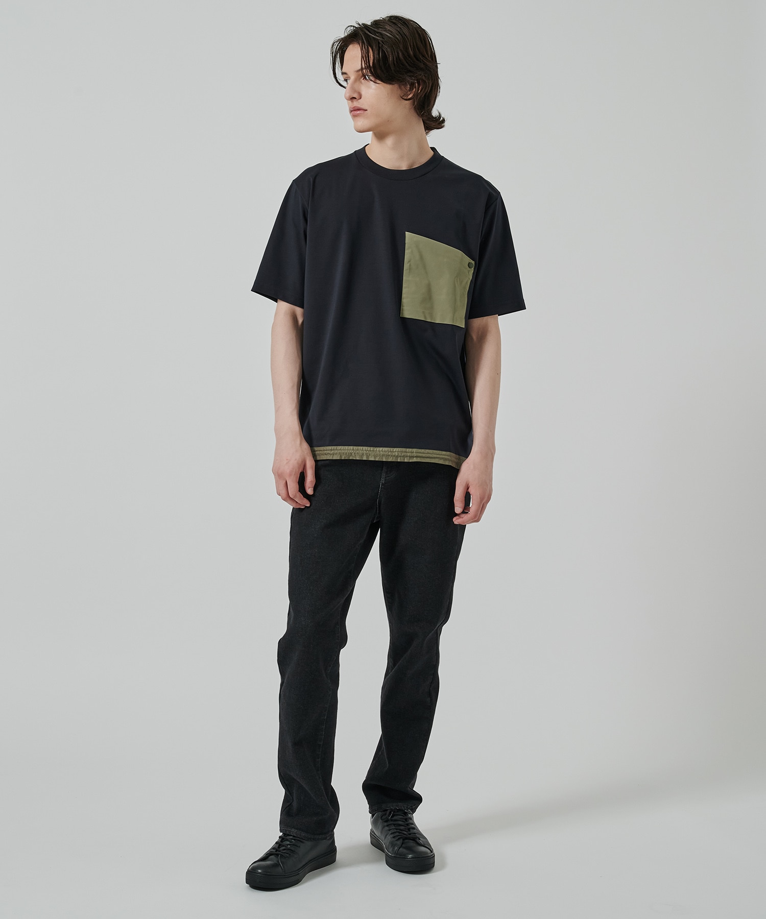 〈別注〉 DRAW CORD S/S POCKET TEE White Mountaineering