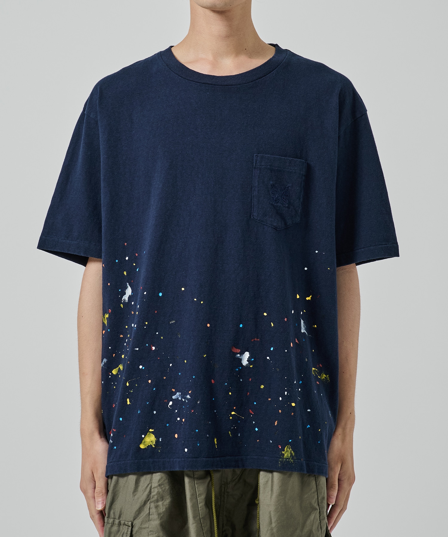別注 Papillon Emb. Pocket S/S Tee NEEDLES