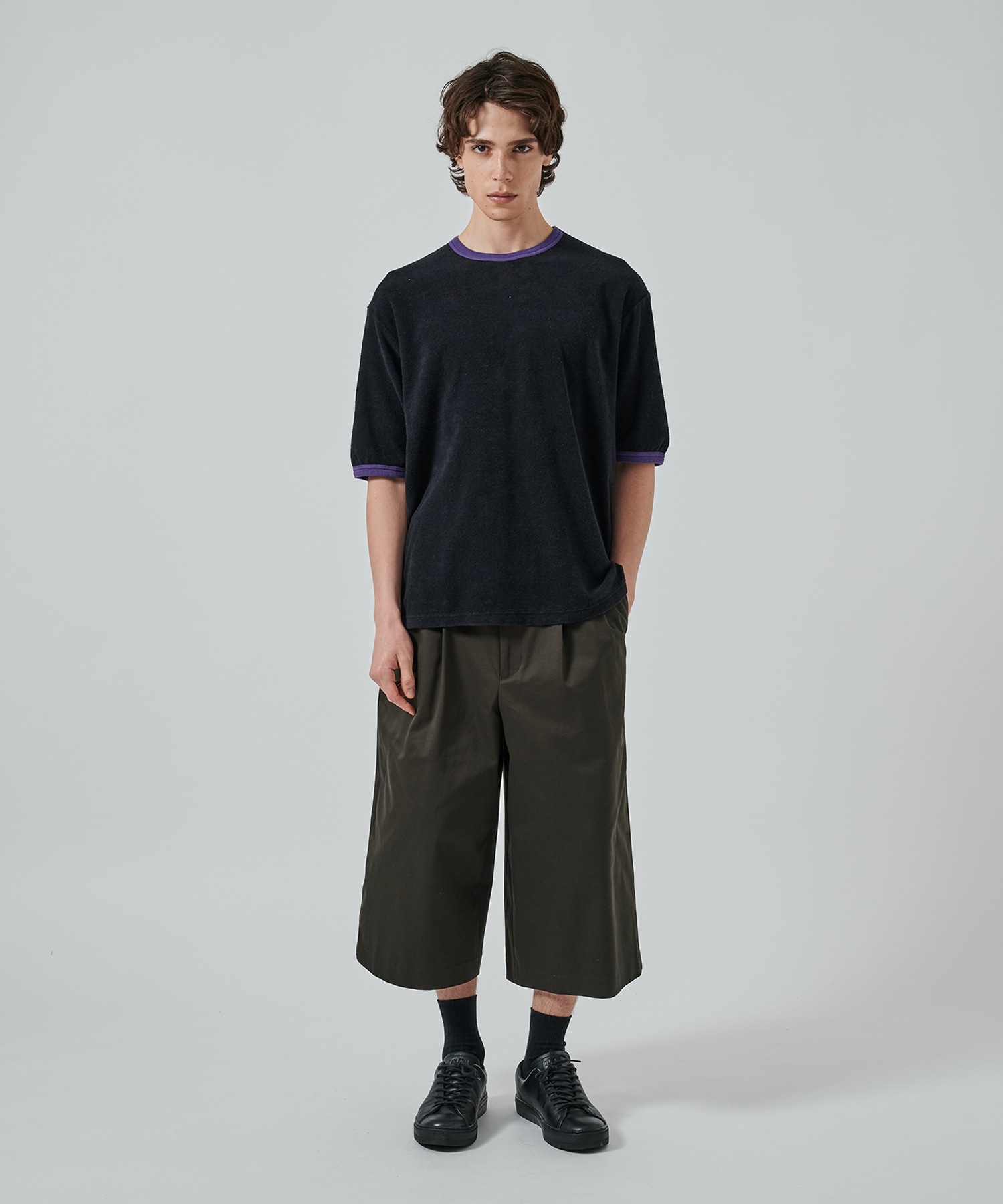ORGANIC COTTON PILE RINGER PILE TEE MARKAWARE/marka