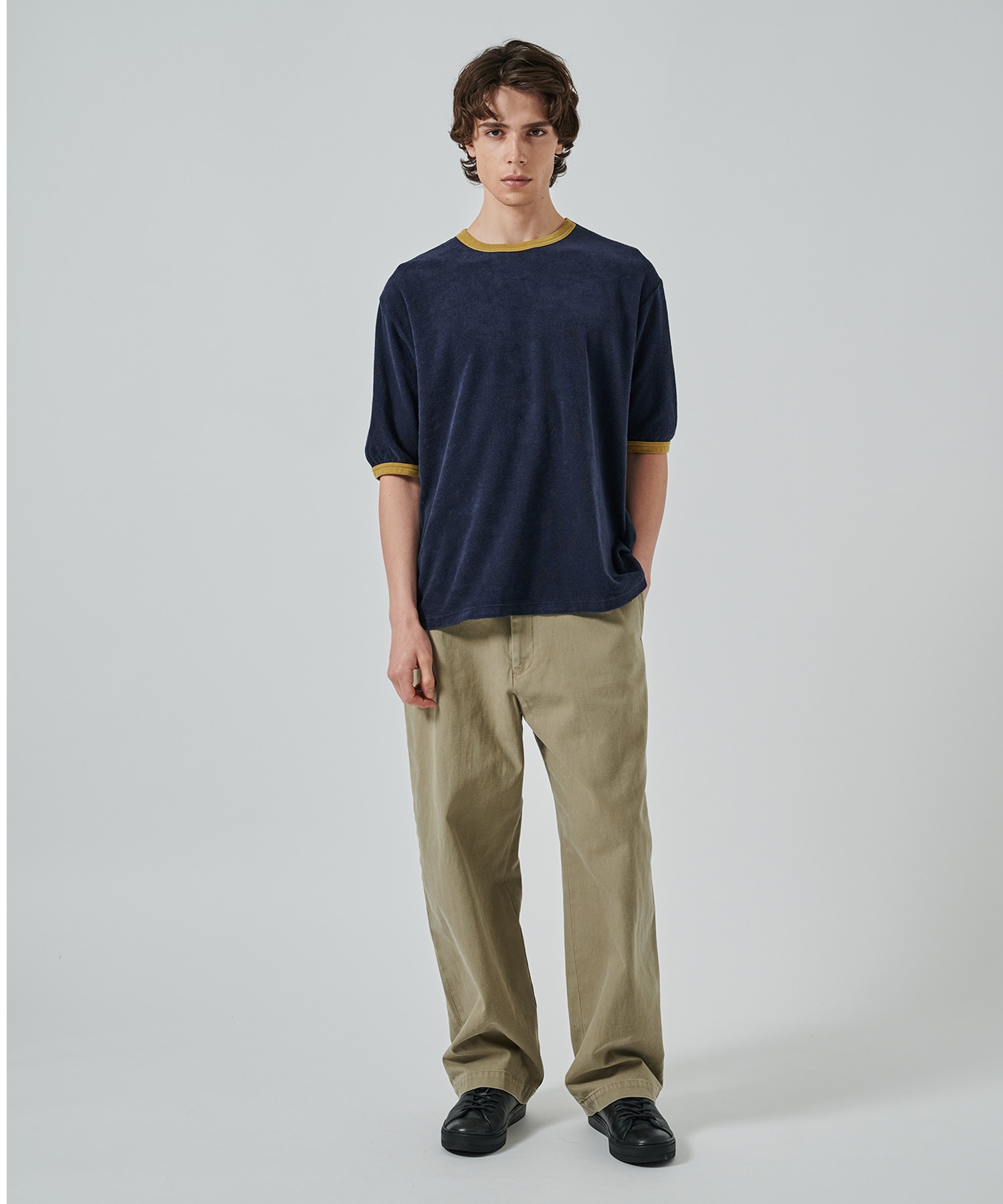 ORGANIC COTTON PILE RINGER PILE TEE MARKAWARE/marka