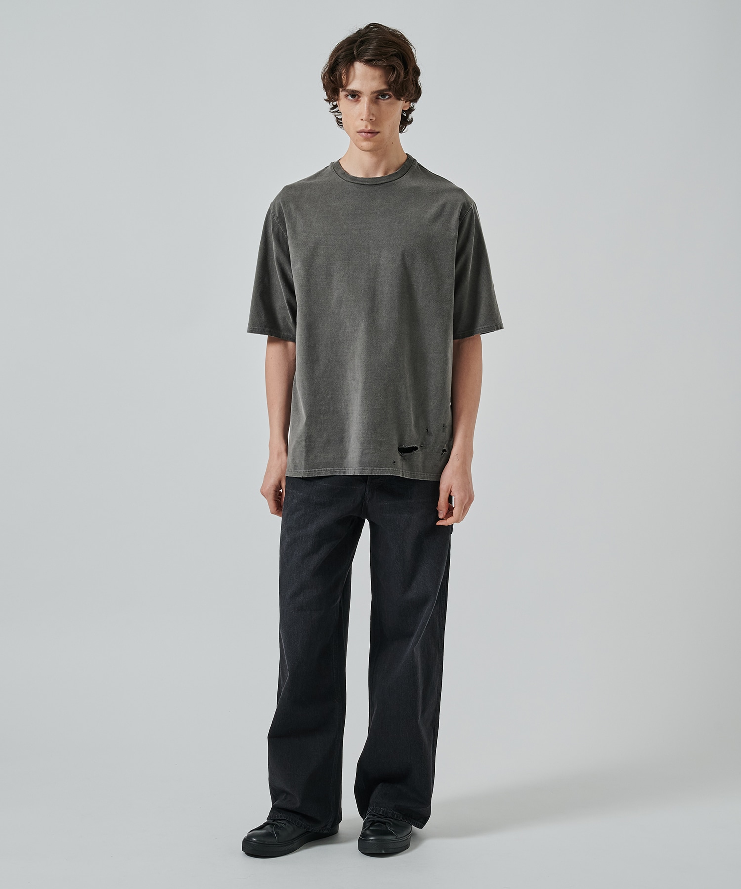 CREW NECK DAMAGED TEE MARKAWARE/marka