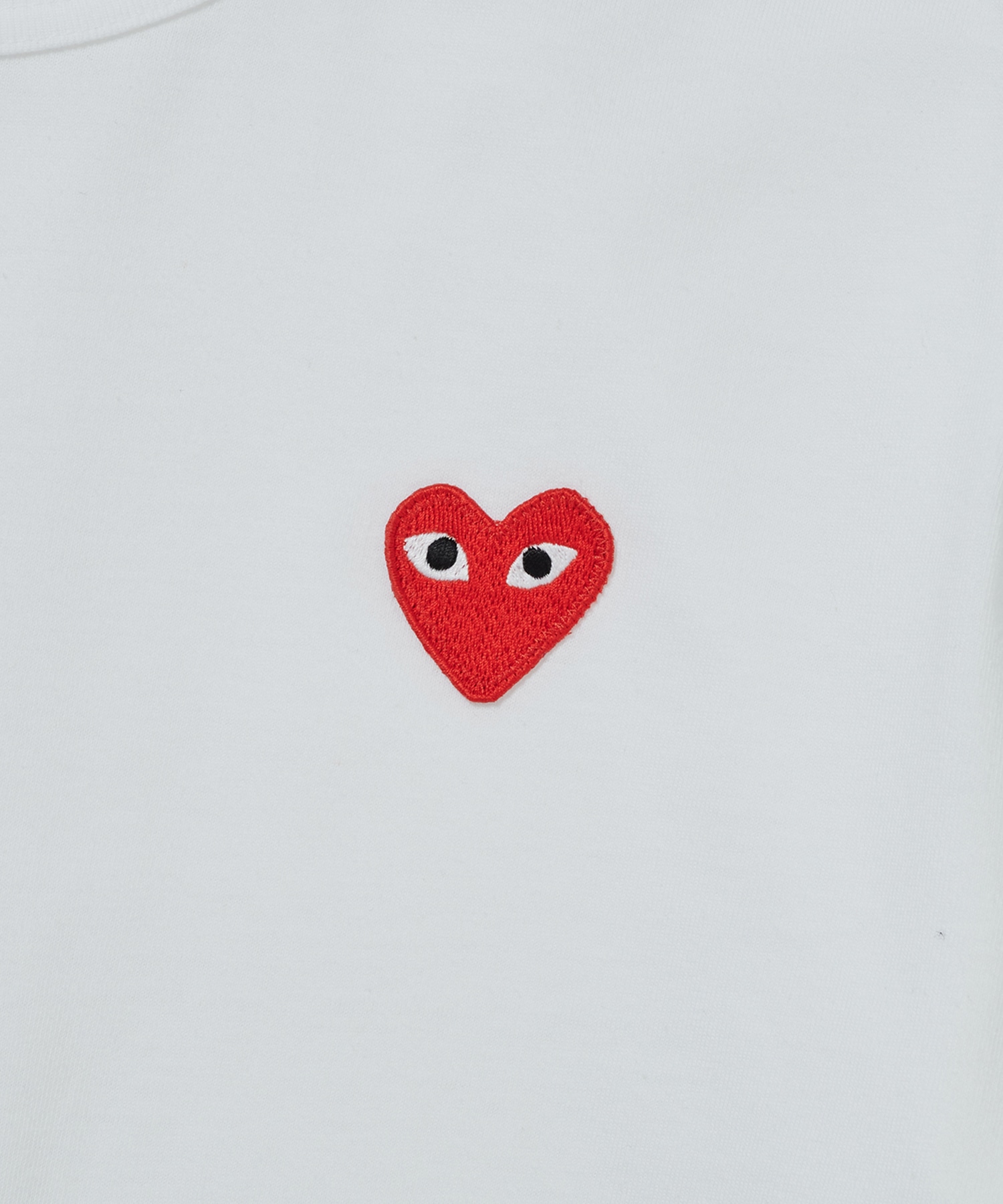 AX-T118-051 T-SHIRT RED EMBLEM L/S PLAY COMME des GARCONS