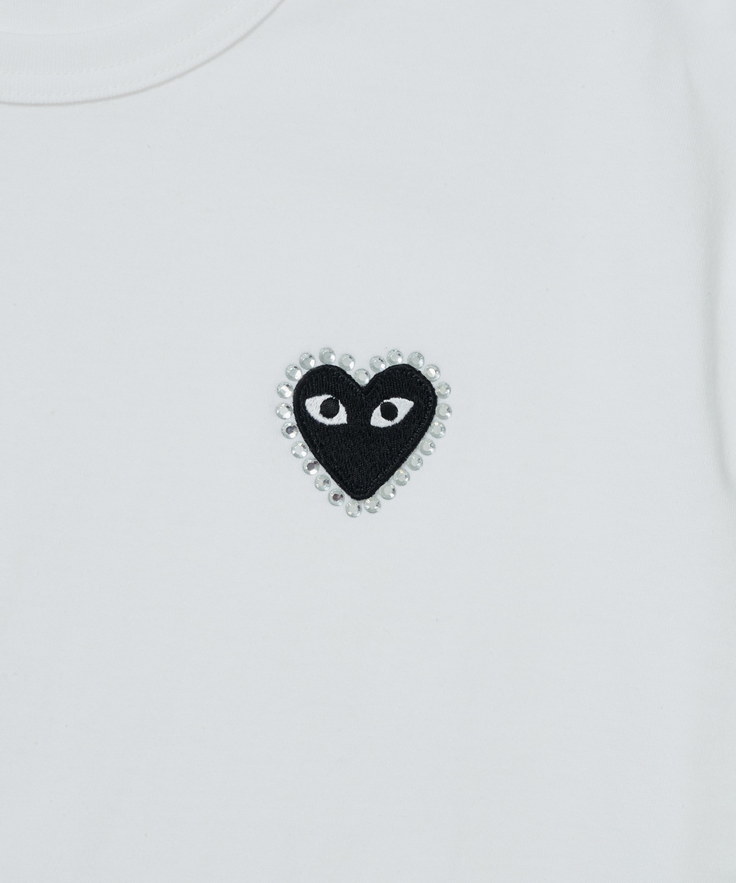 AX-T801-051 T-SHIRT RHINESTONE EMBLEM S/S PLAY COMME des GARCONS
