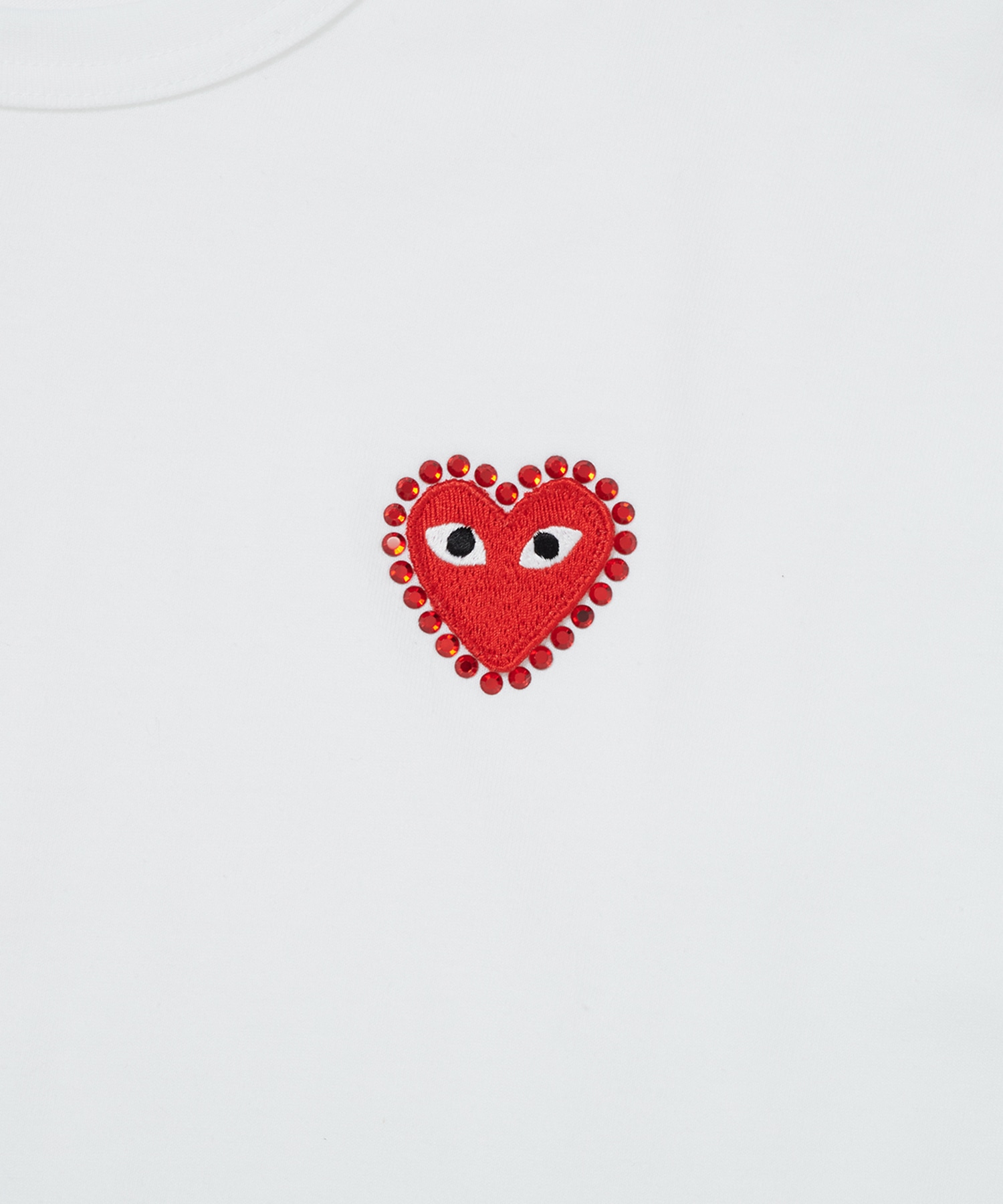 AX-T801-051 T-SHIRT RHINESTONE EMBLEM S/S PLAY COMME des GARCONS