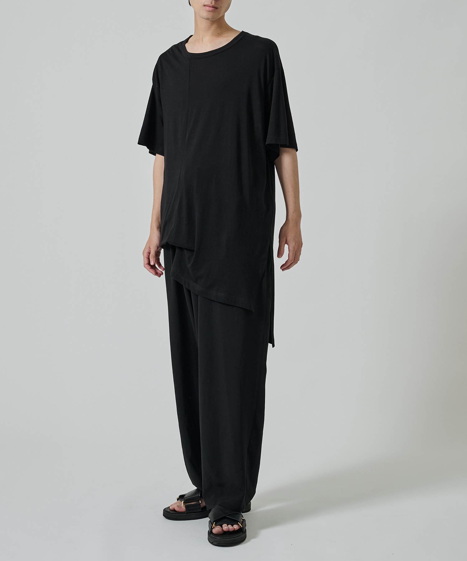 60/1綿裾変形丸首半袖T Yohji Yamamoto