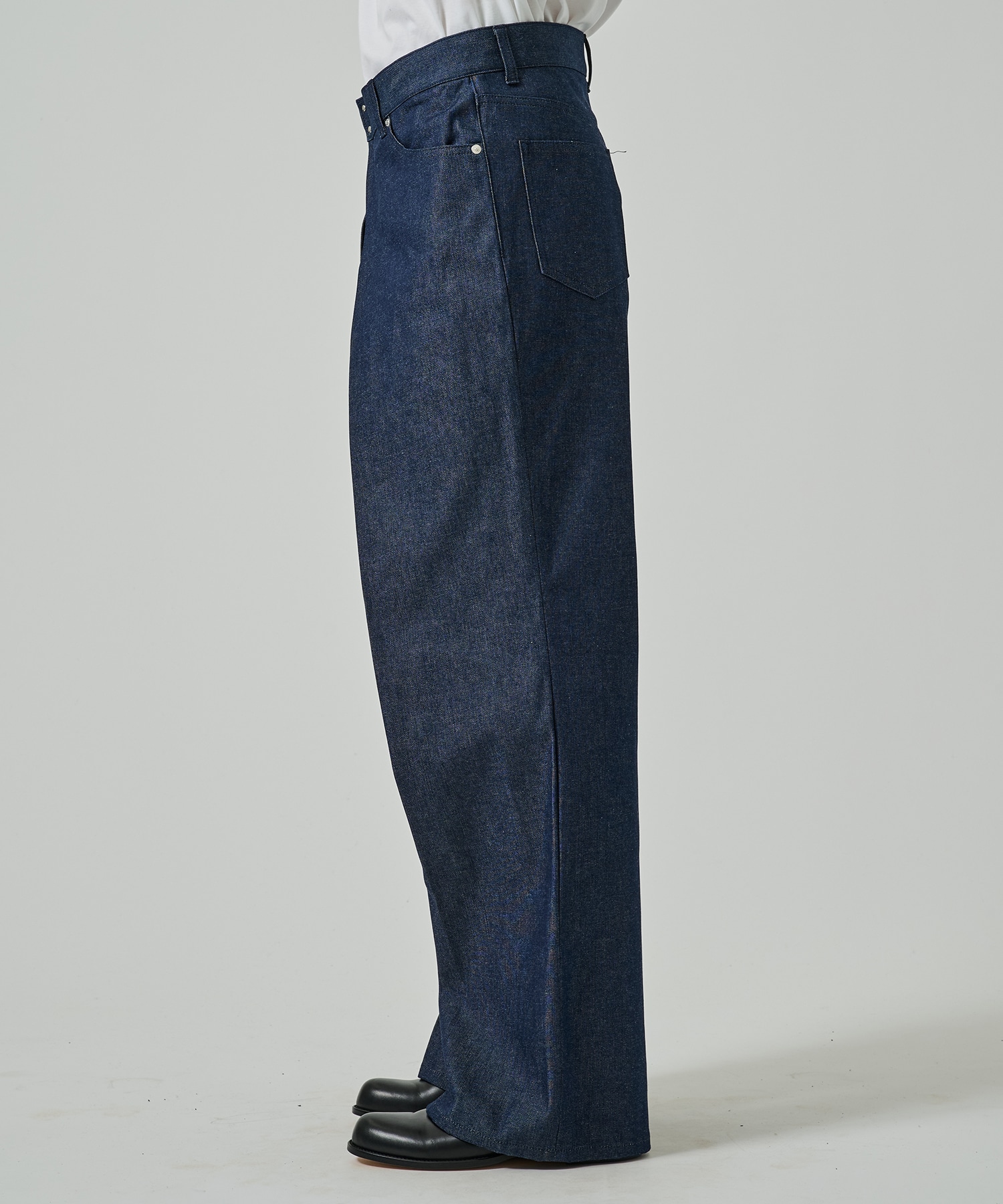 RIGID DENIM WIDE PANTS JOHN LAWRENCE SULLIVAN