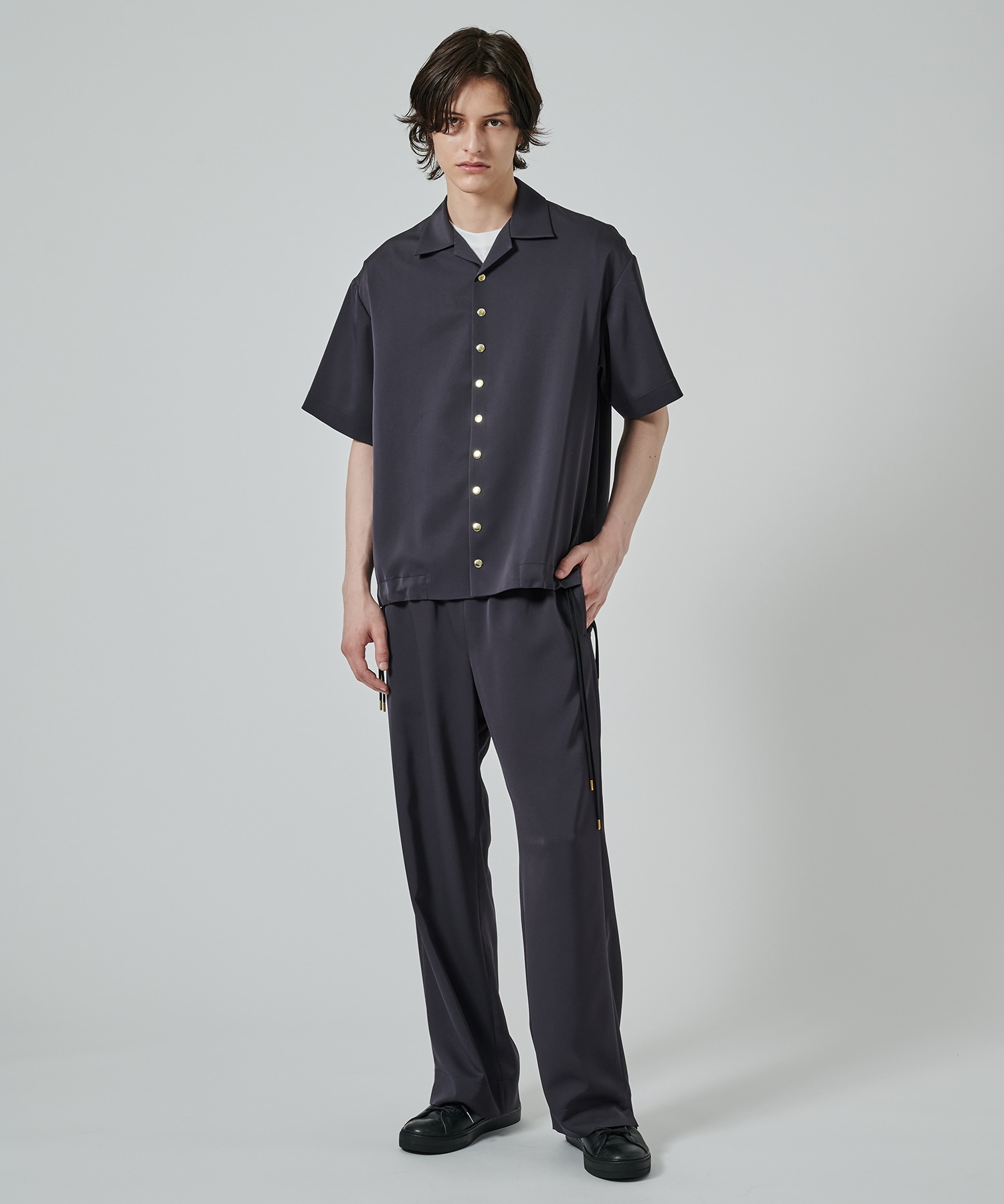 Dry Stretch Twill Side Drawstring Relux Wide Pant CULLNI
