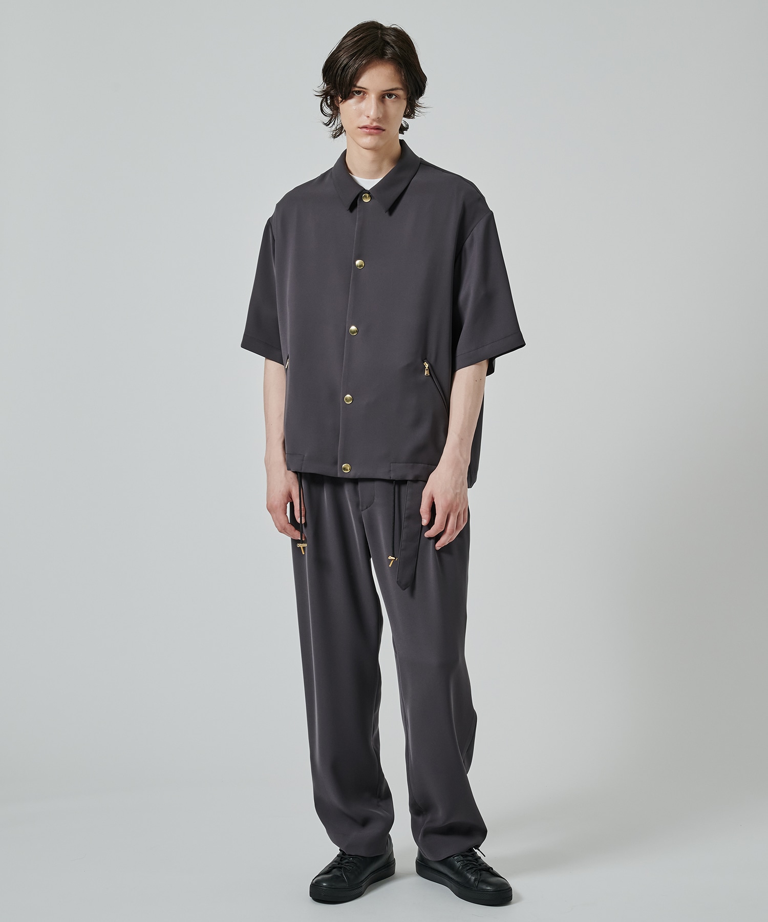 〈別注〉2Tuck Pants with Long Belt for STUDIOUS CULLNI