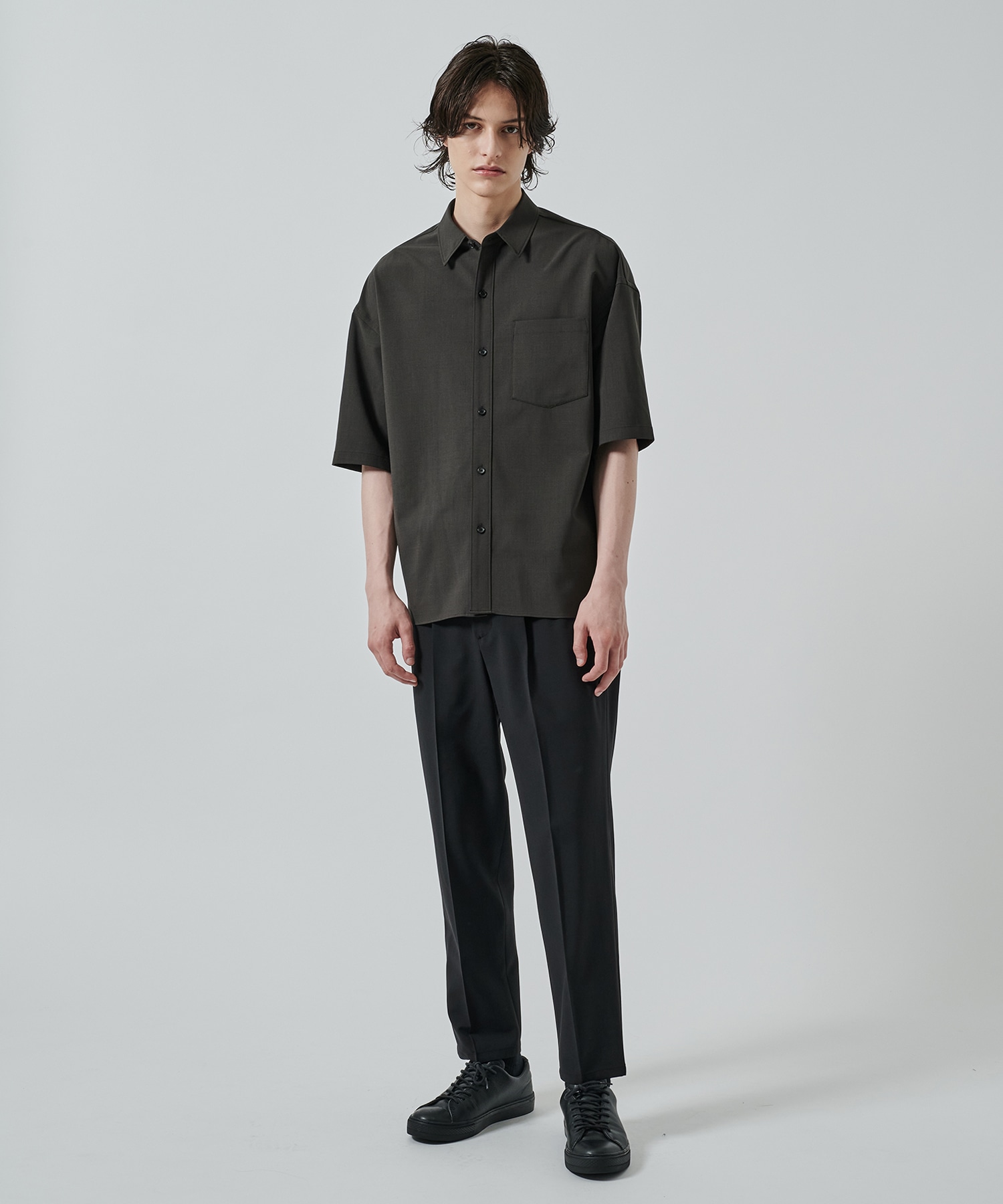 SUMMER WOOL TAPERED SLACKS STUDIOUS